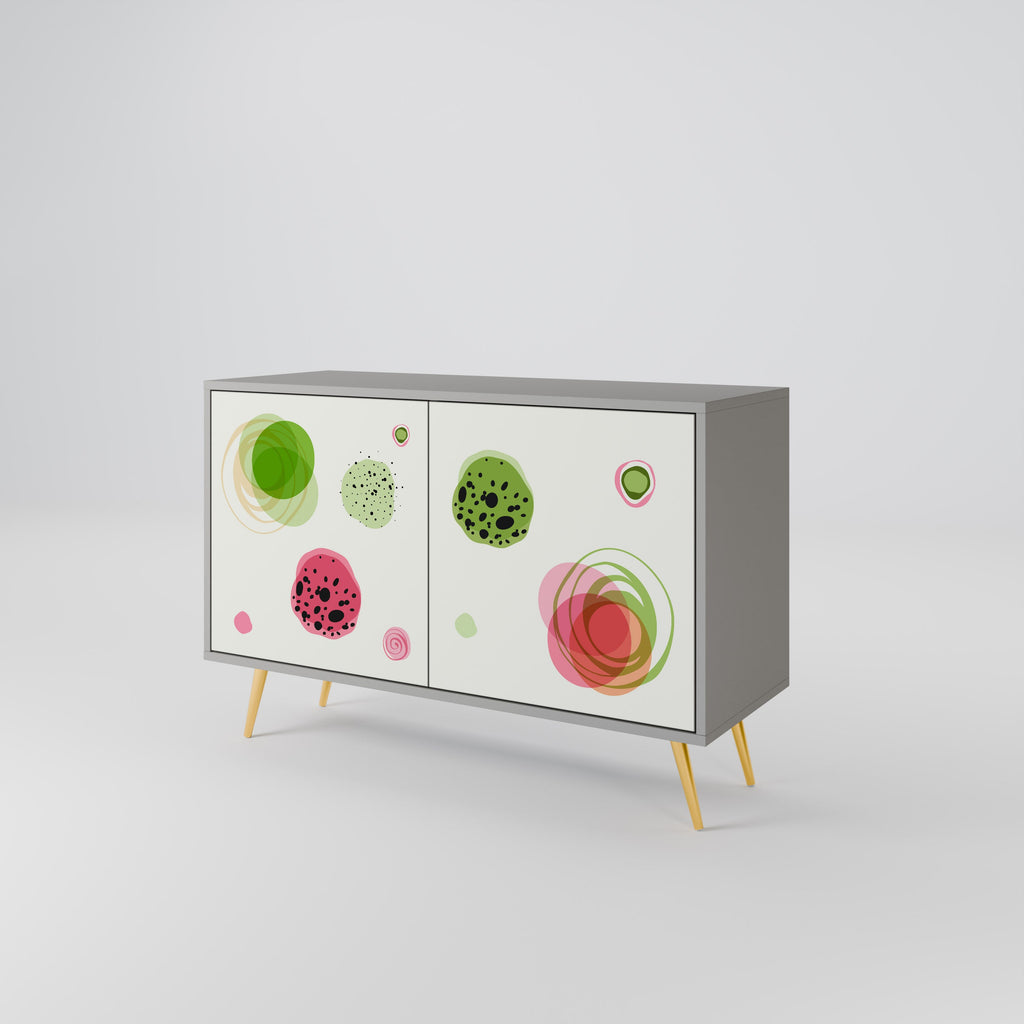 COLORFUL COSMOS Sideboard mit 2 Türen in Grau