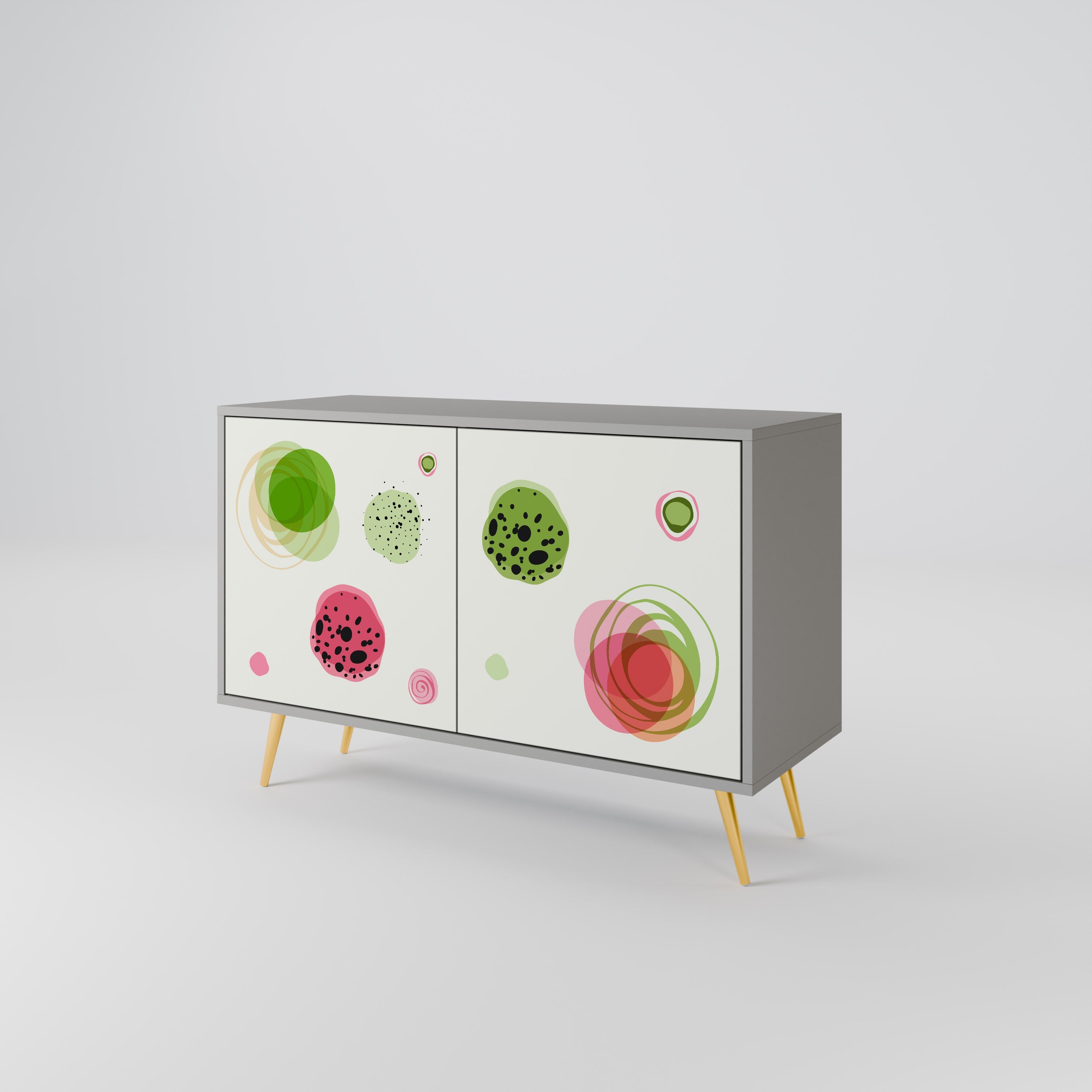 COLORFUL COSMOS Sideboard mit 2 Türen in Grau