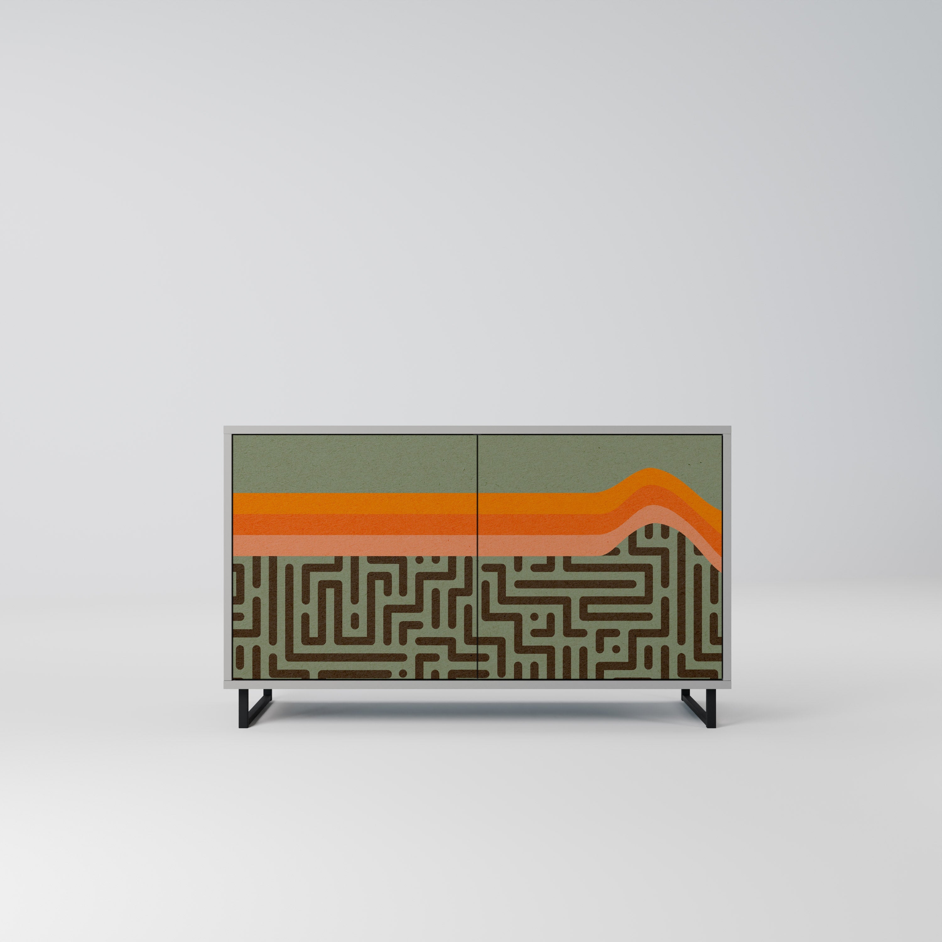 SIMPLE SOLUTIONS Sideboard mit 2 Türen in Grau