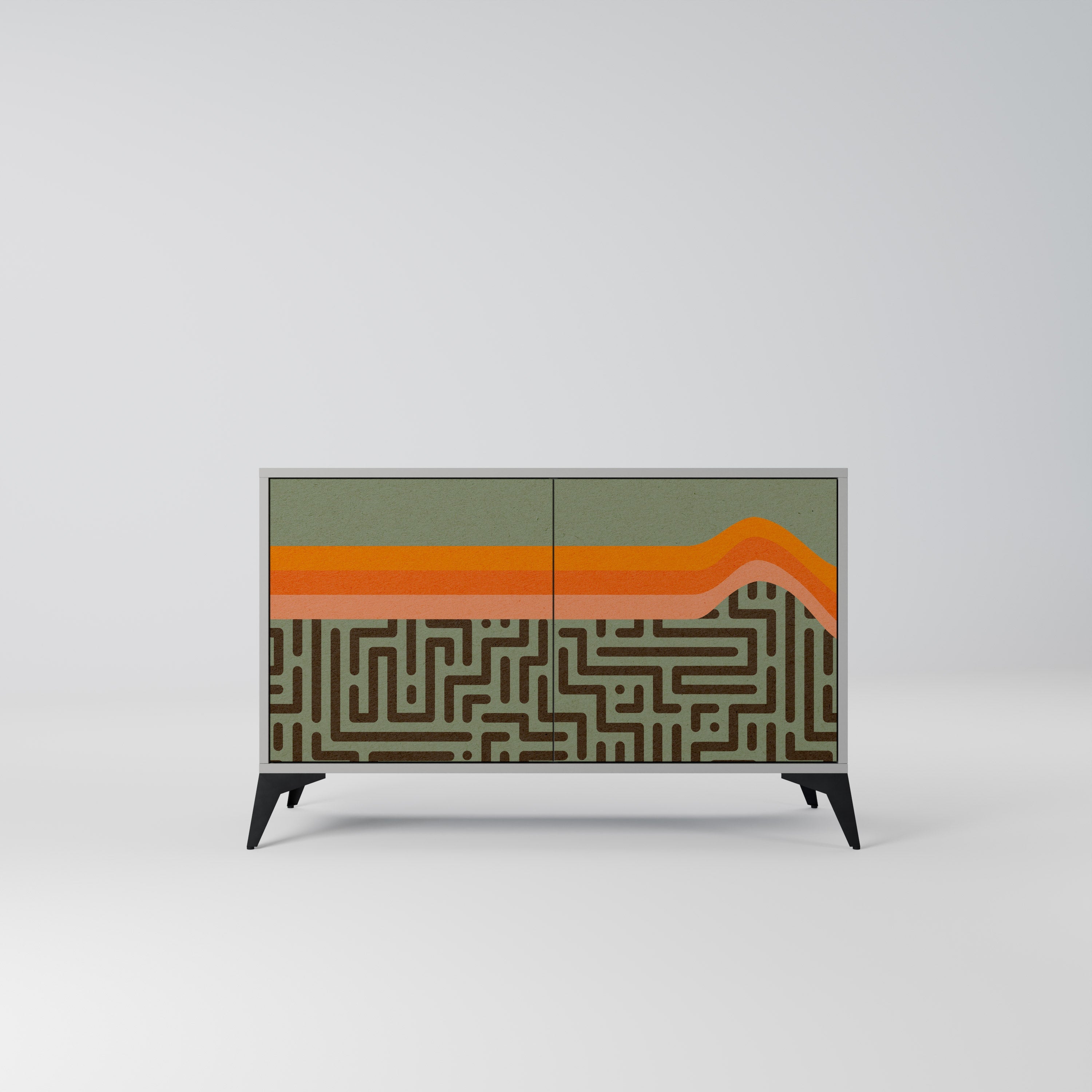 SIMPLE SOLUTIONS Sideboard mit 2 Türen in Grau