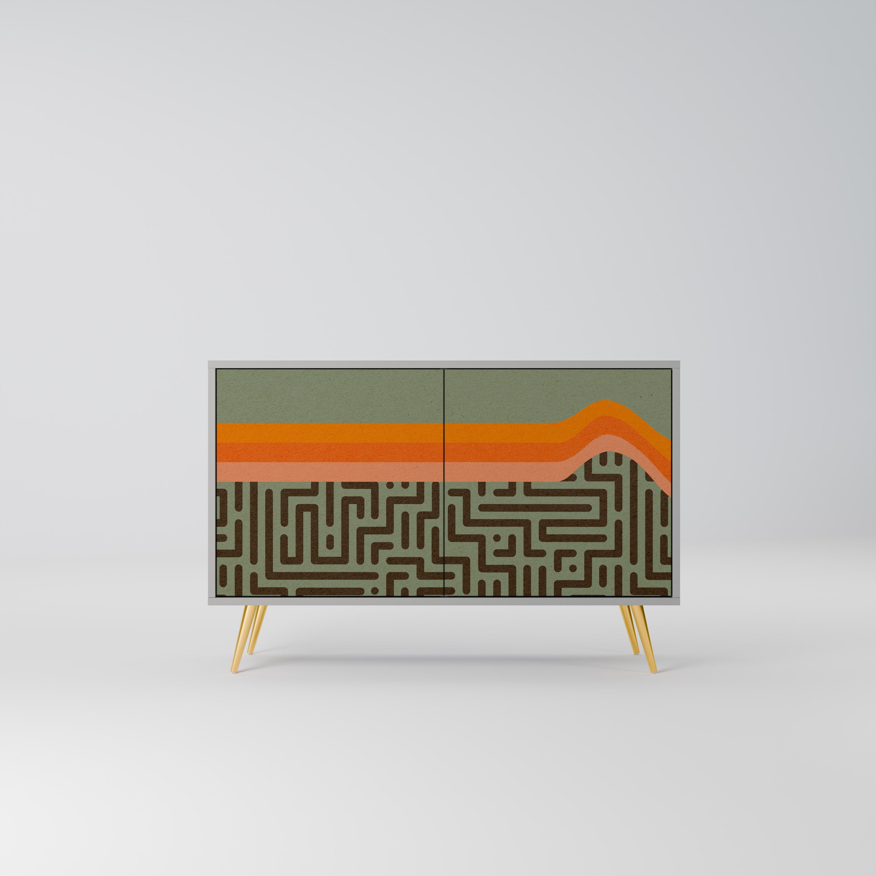 SIMPLE SOLUTIONS Sideboard mit 2 Türen in Grau