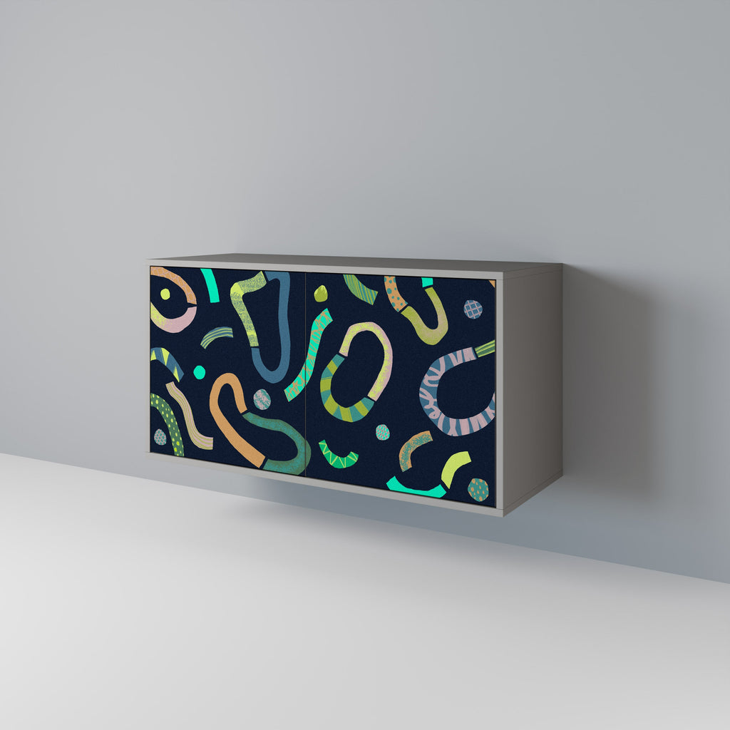 CONTRAST DANCE Sideboard mit 2 Türen in Grau