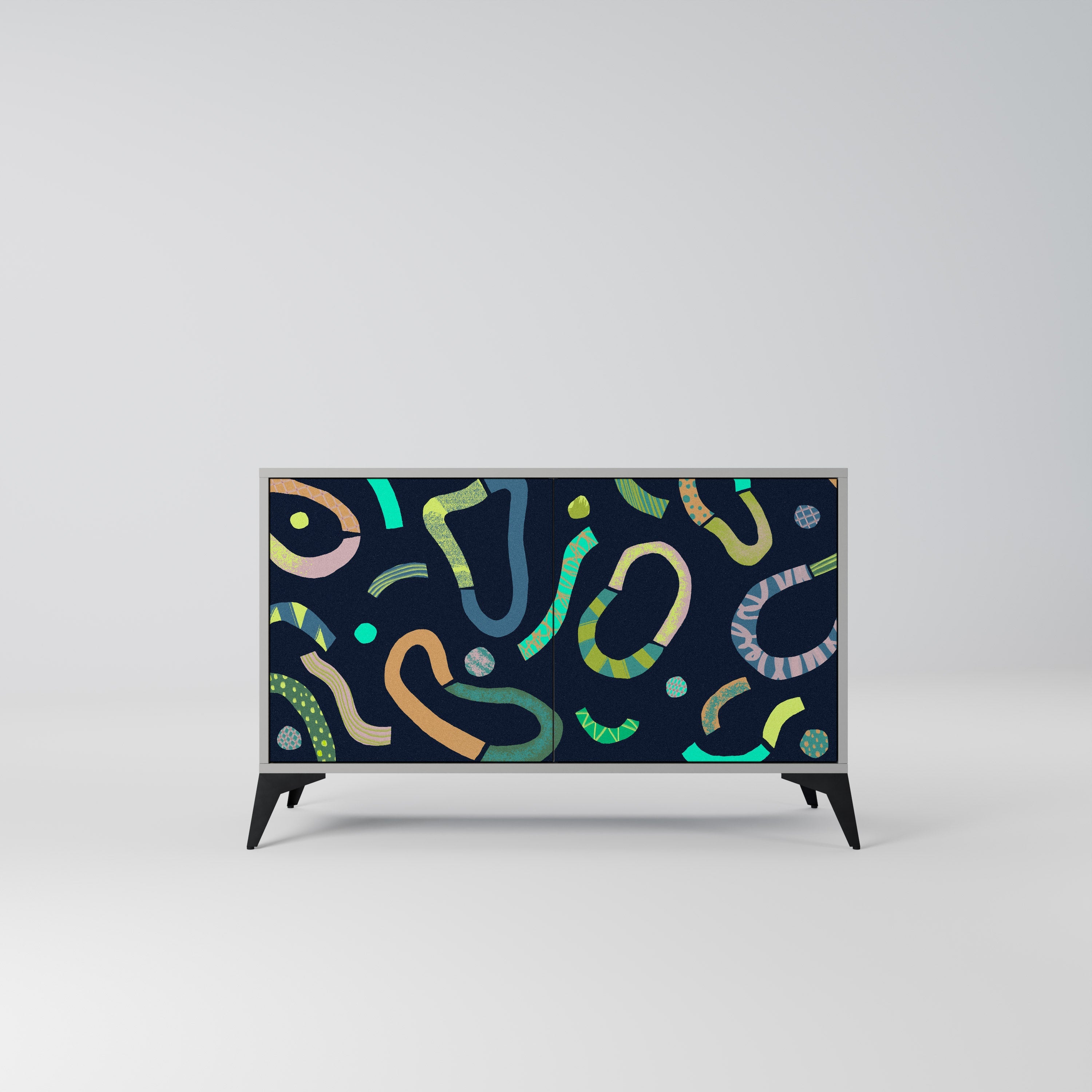 CONTRAST DANCE Sideboard mit 2 Türen in Grau