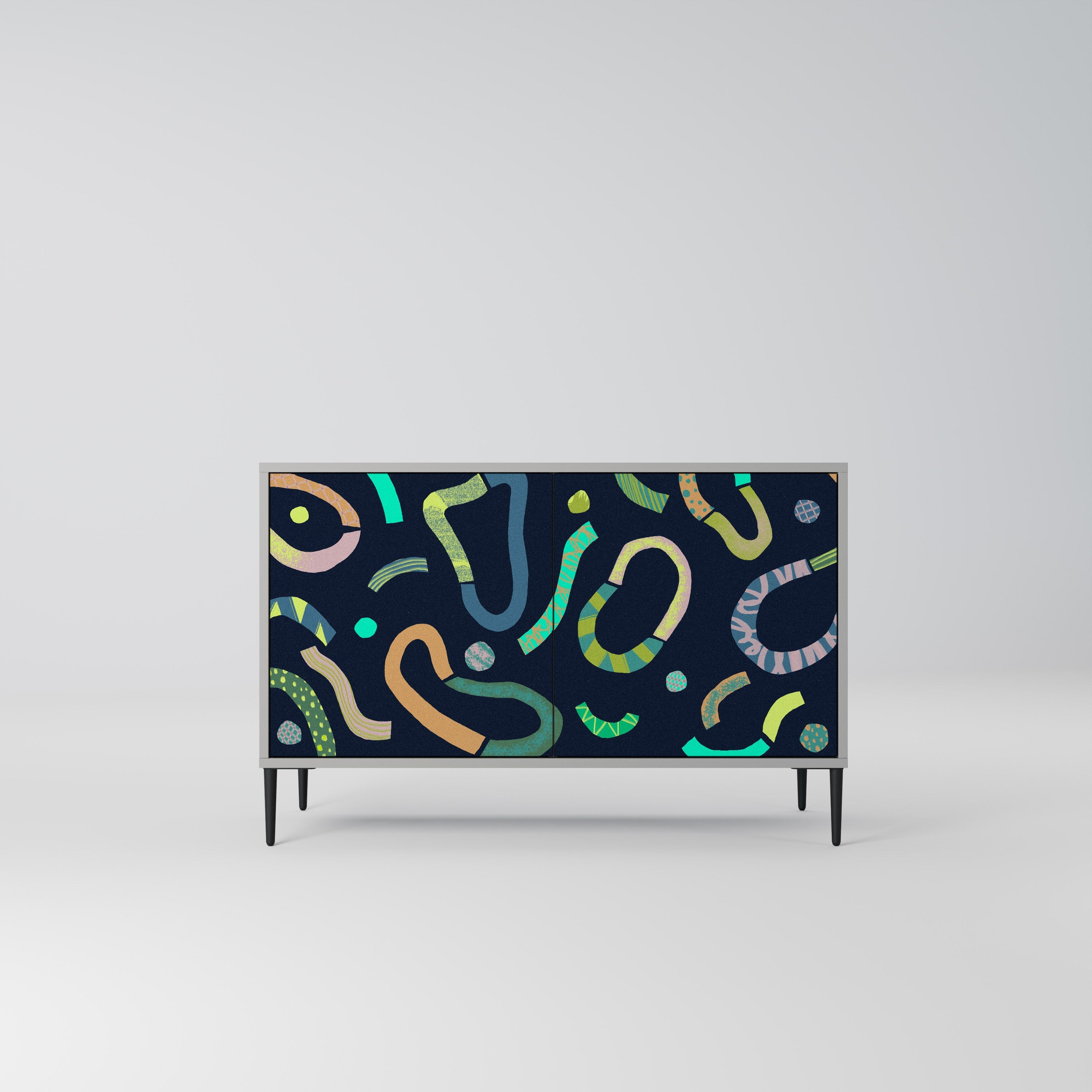 CONTRAST DANCE Sideboard mit 2 Türen in Grau