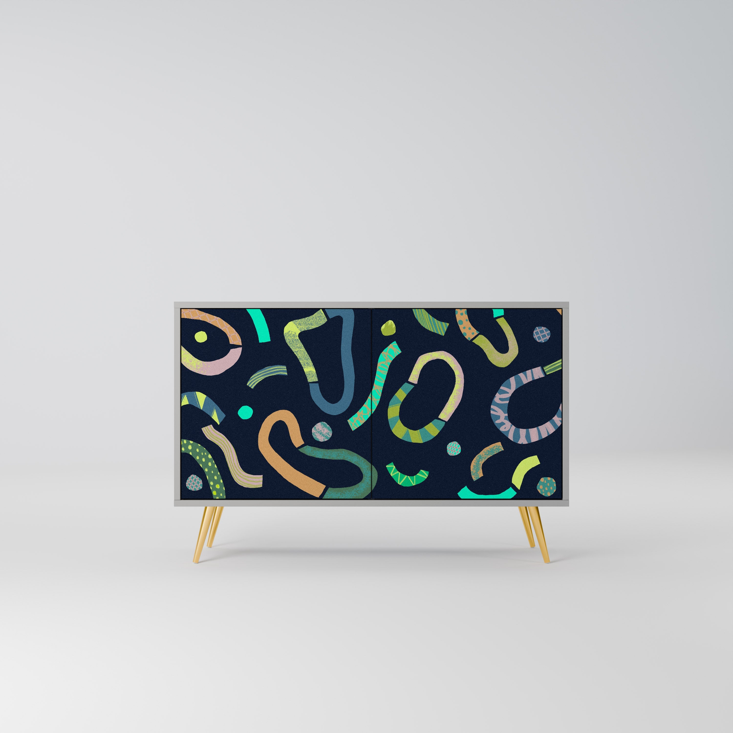 CONTRAST DANCE Sideboard mit 2 Türen in Grau