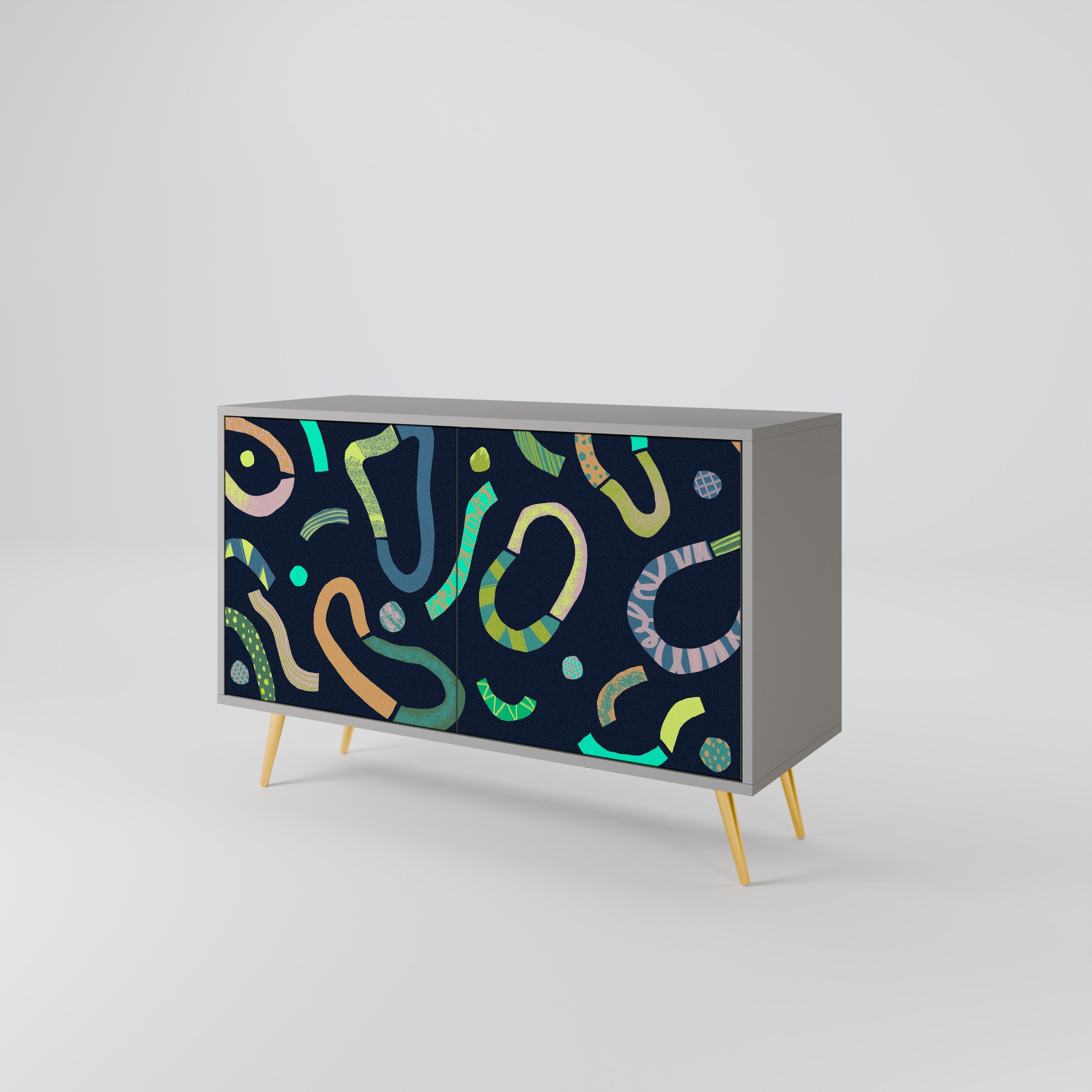 CONTRAST DANCE Sideboard mit 2 Türen in Grau