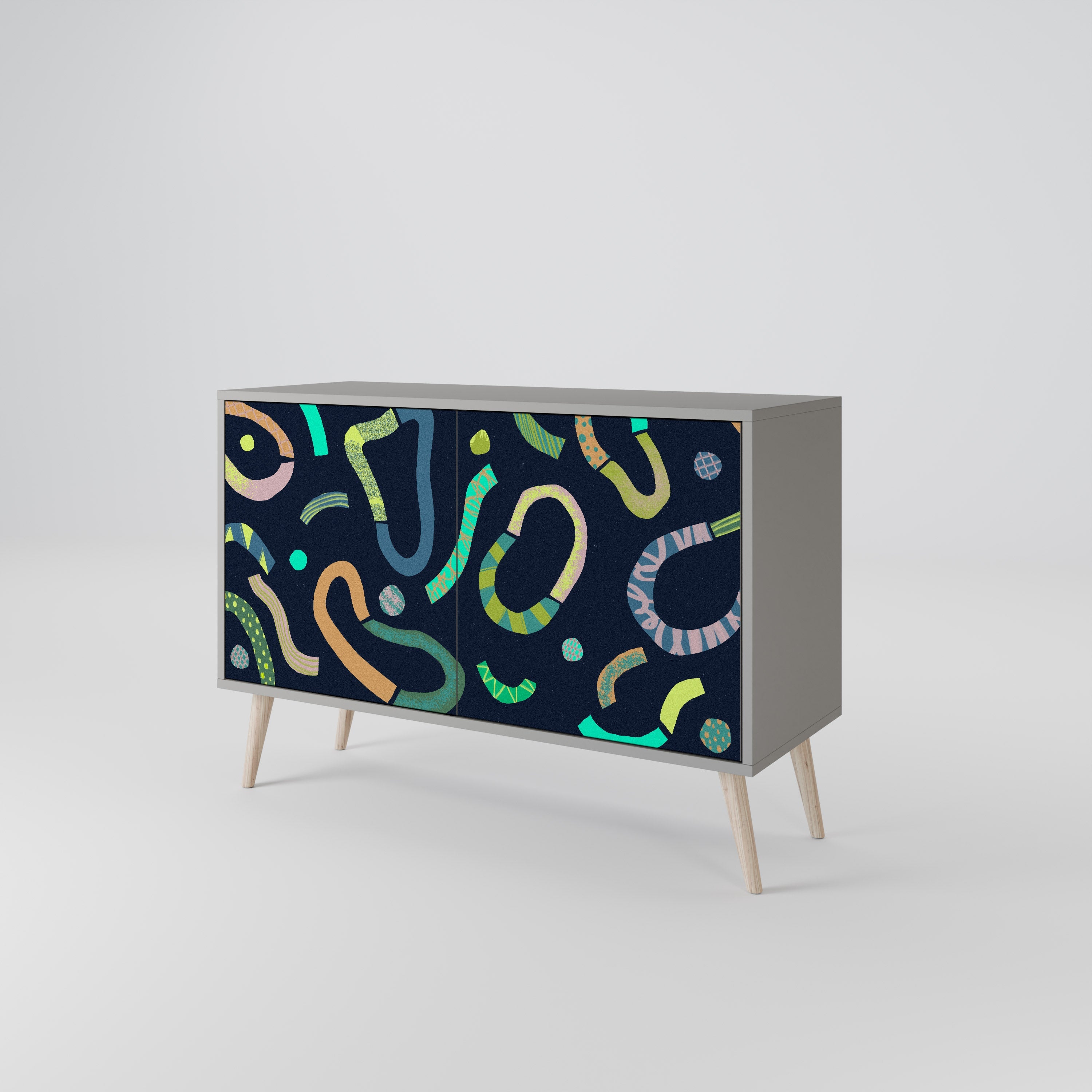 CONTRAST DANCE Sideboard mit 2 Türen in Grau