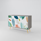 BOTANICAL HURRICANE Sideboard mit 2 Türen in Grau