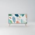 BOTANICAL HURRICANE Sideboard mit 2 Türen in Grau