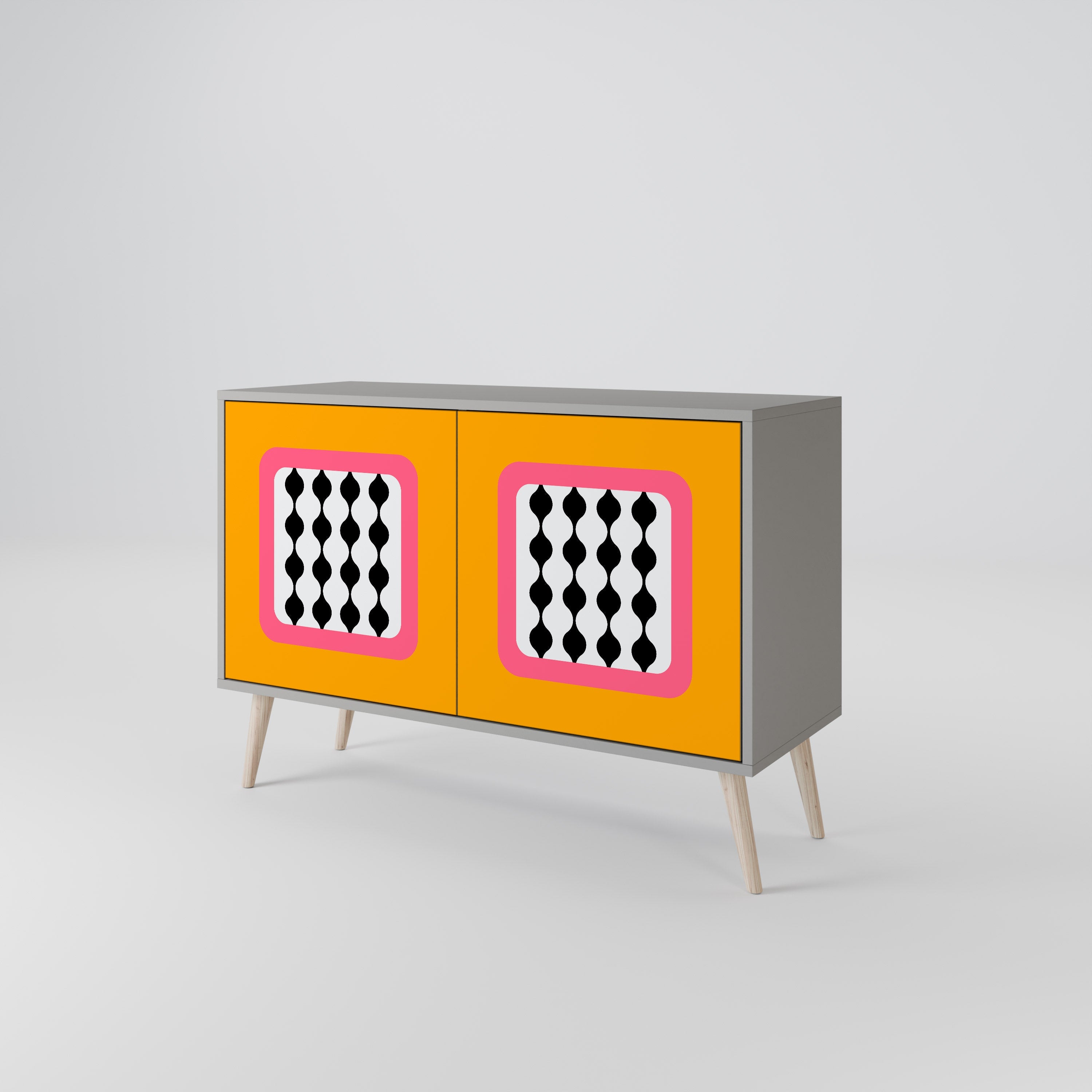 TEARS IN HEAVEN Sideboard mit 2 Türen in Grau