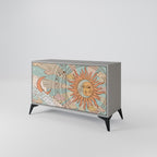 MYSTICAL STRUCTURE Sideboard mit 2 Türen in Grau