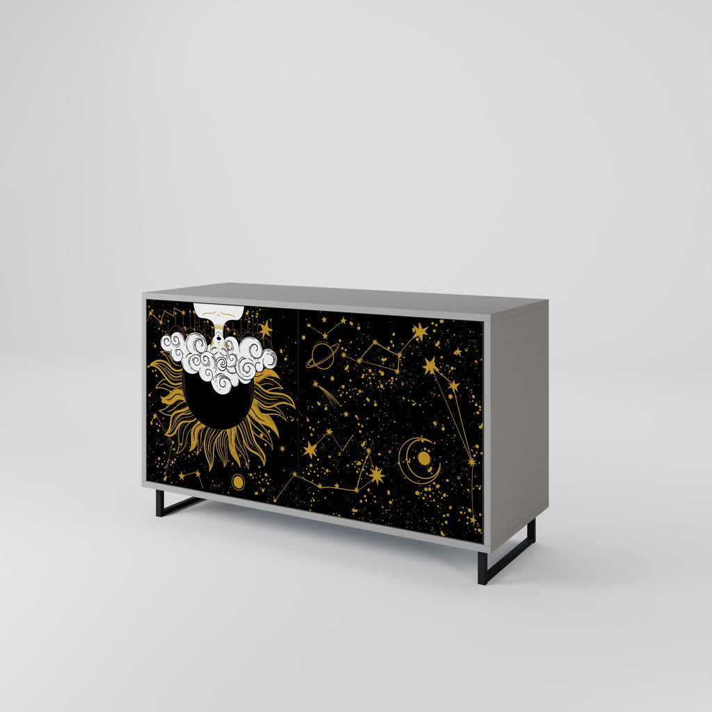 STELLAR CONSTELLATIONS Sideboard mit 2 Türen in Grau
