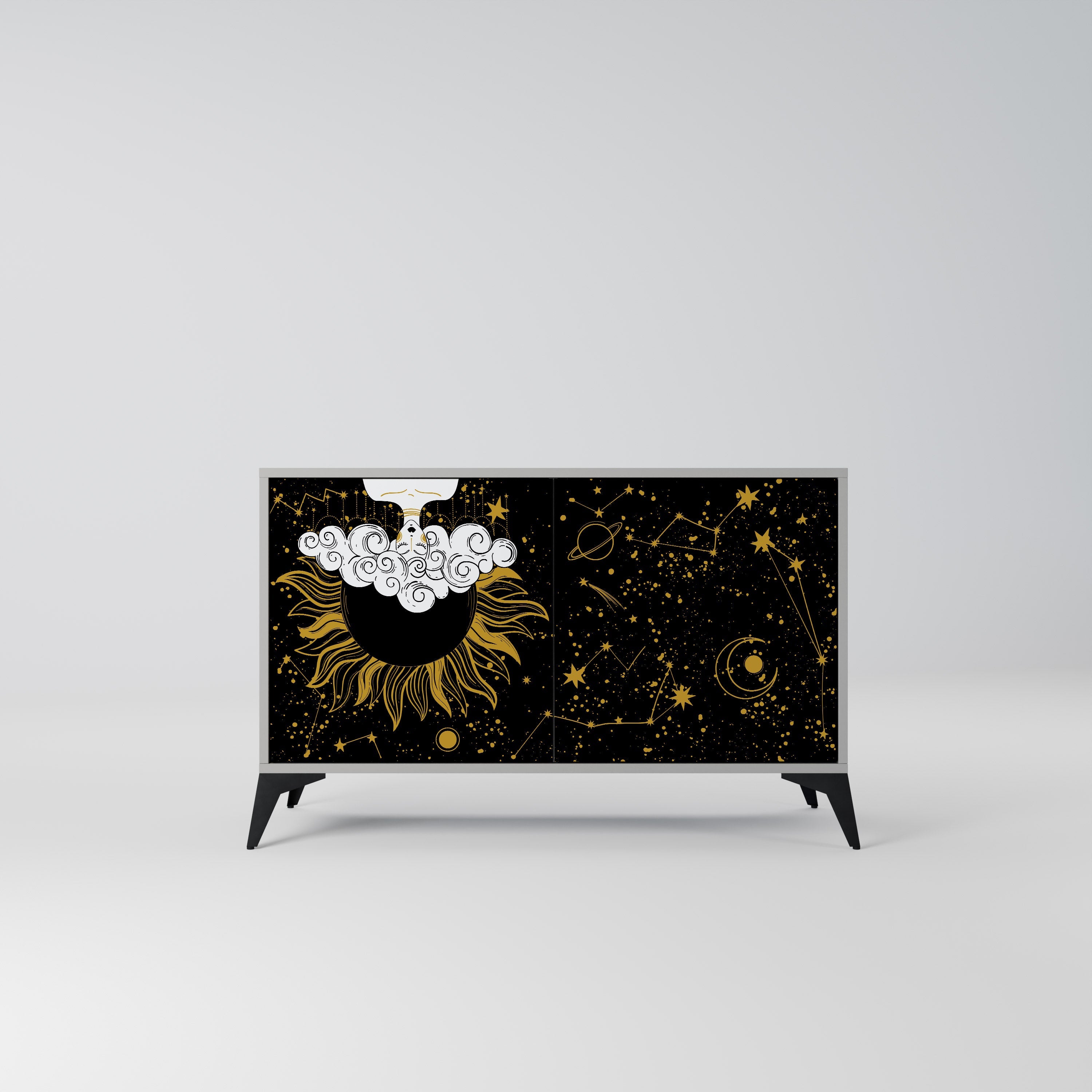 STELLAR CONSTELLATIONS Sideboard mit 2 Türen in Grau