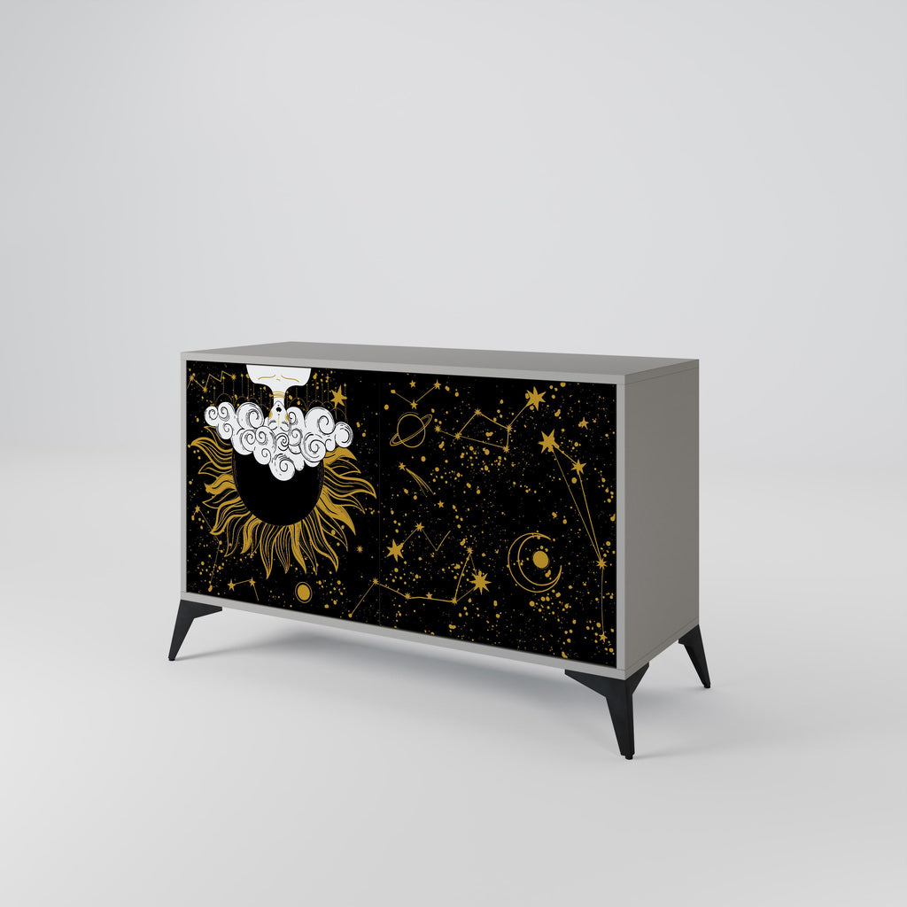STELLAR CONSTELLATIONS Sideboard mit 2 Türen in Grau