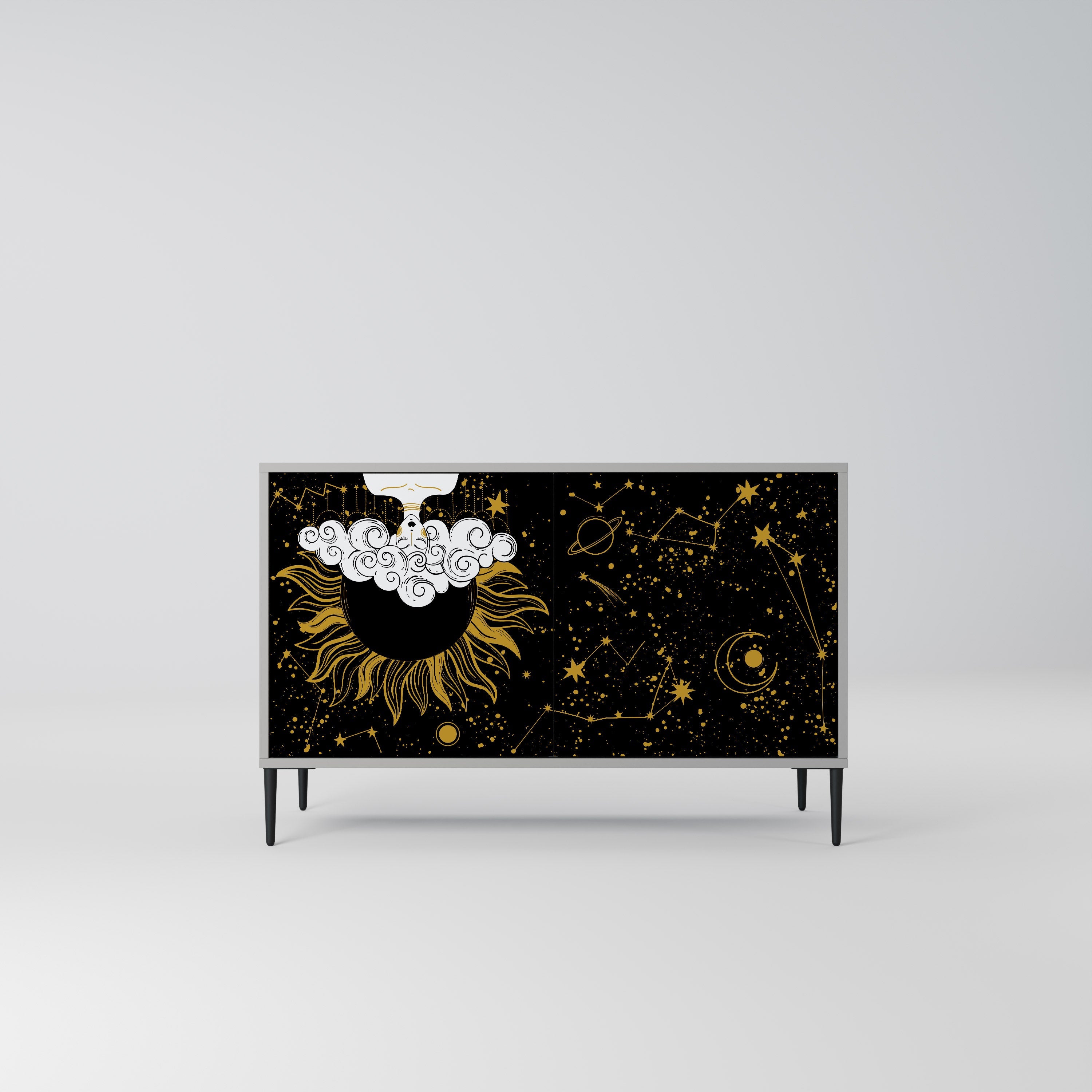 STELLAR CONSTELLATIONS Sideboard mit 2 Türen in Grau