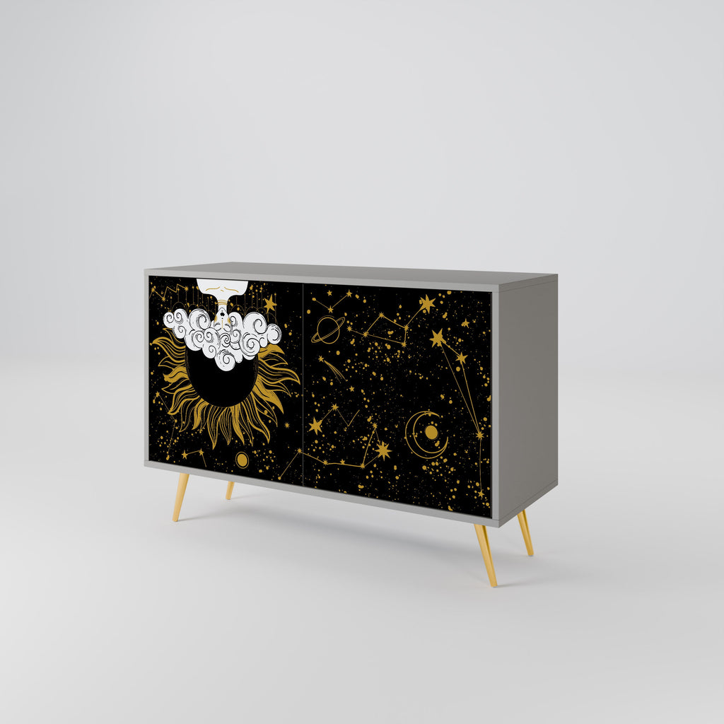 STELLAR CONSTELLATIONS Sideboard mit 2 Türen in Grau