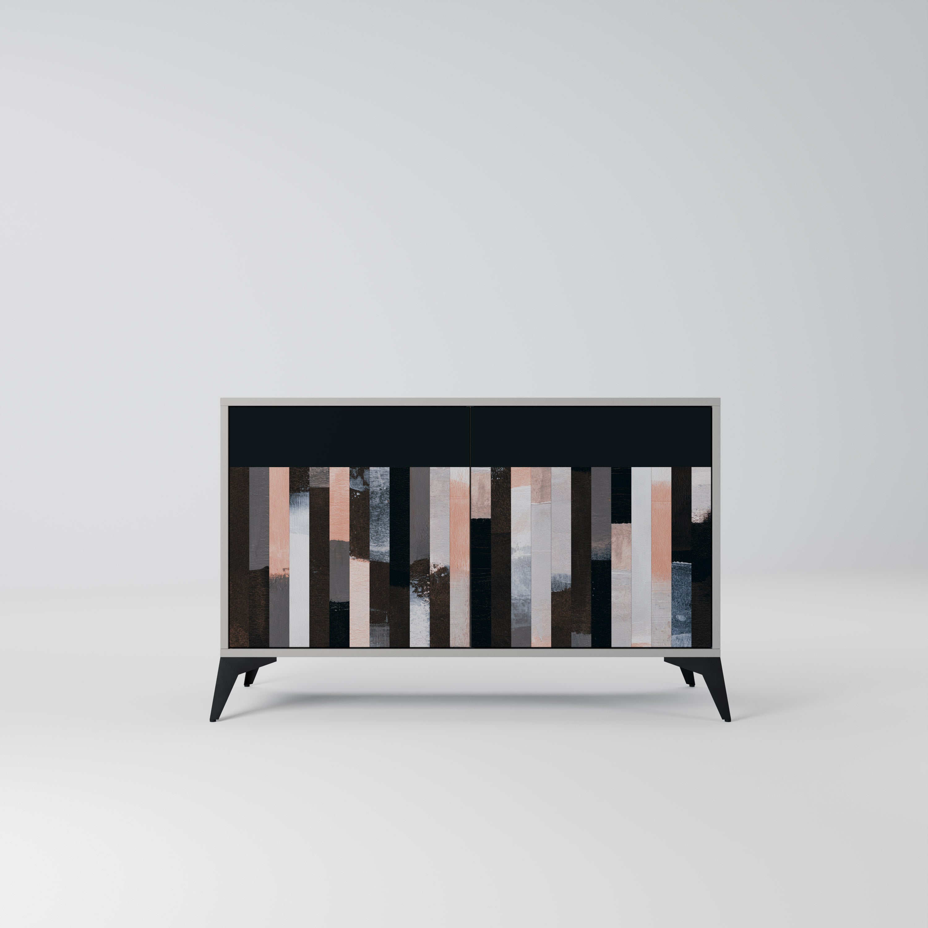 COLLAGE OF RECTANGLES Sideboard mit 2 Türen in Grau