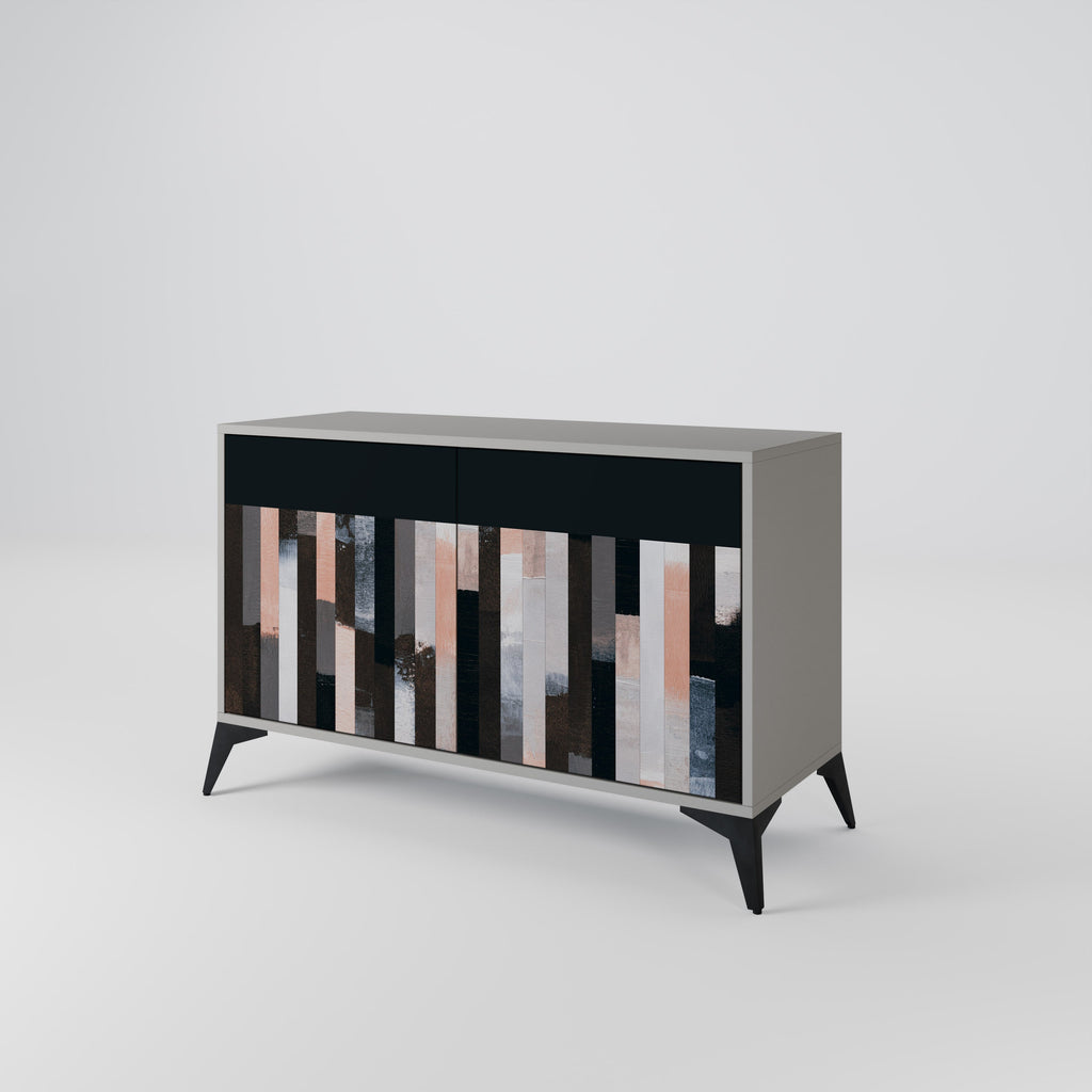 COLLAGE OF RECTANGLES Sideboard mit 2 Türen in Grau