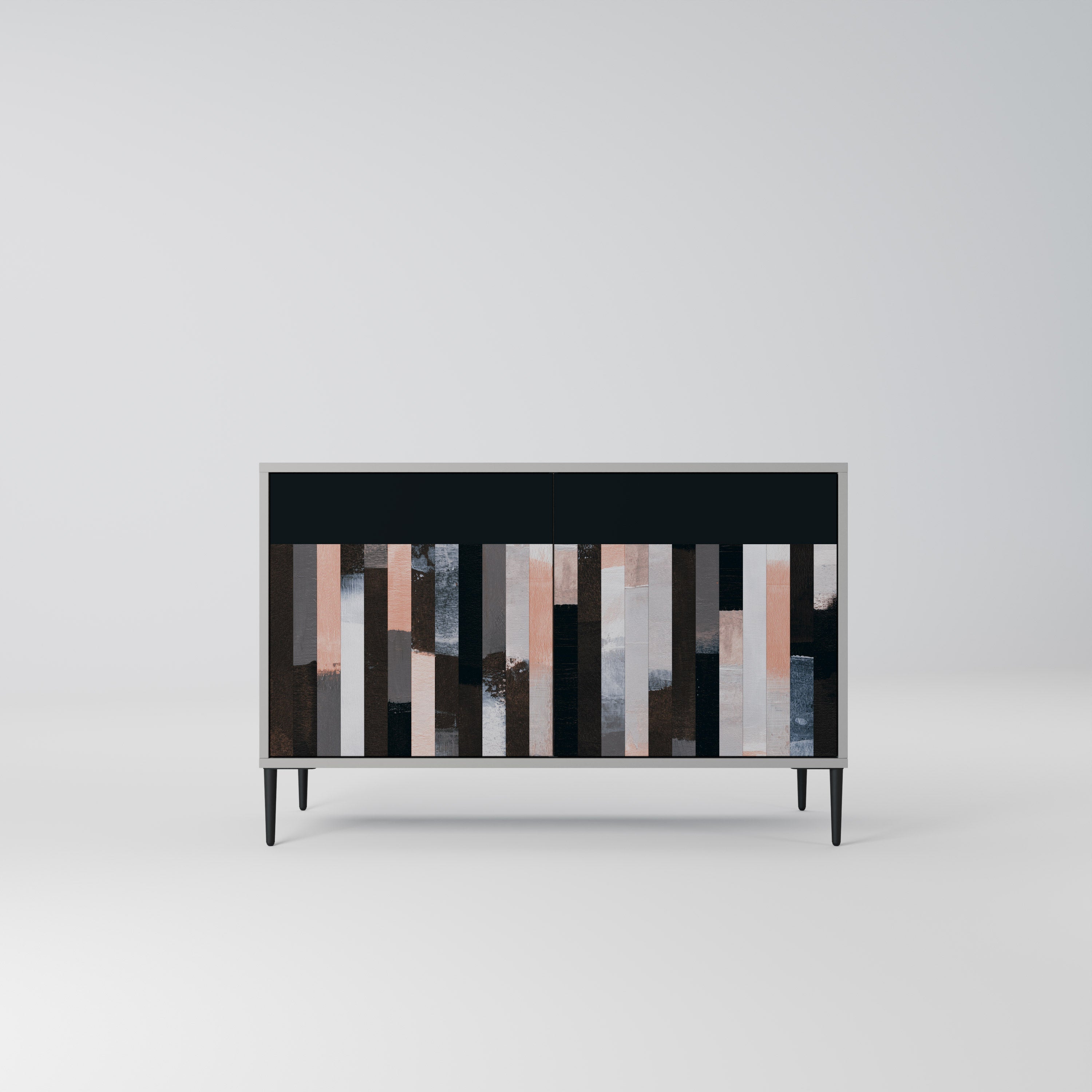 COLLAGE OF RECTANGLES Sideboard mit 2 Türen in Grau