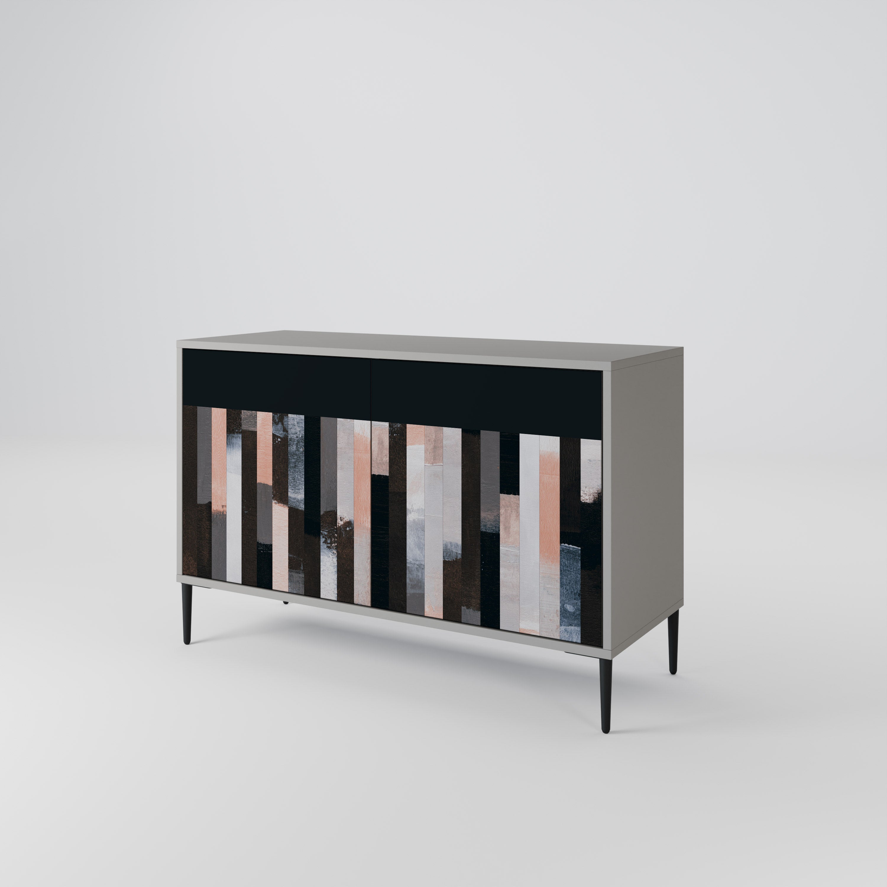 COLLAGE OF RECTANGLES Sideboard mit 2 Türen in Grau