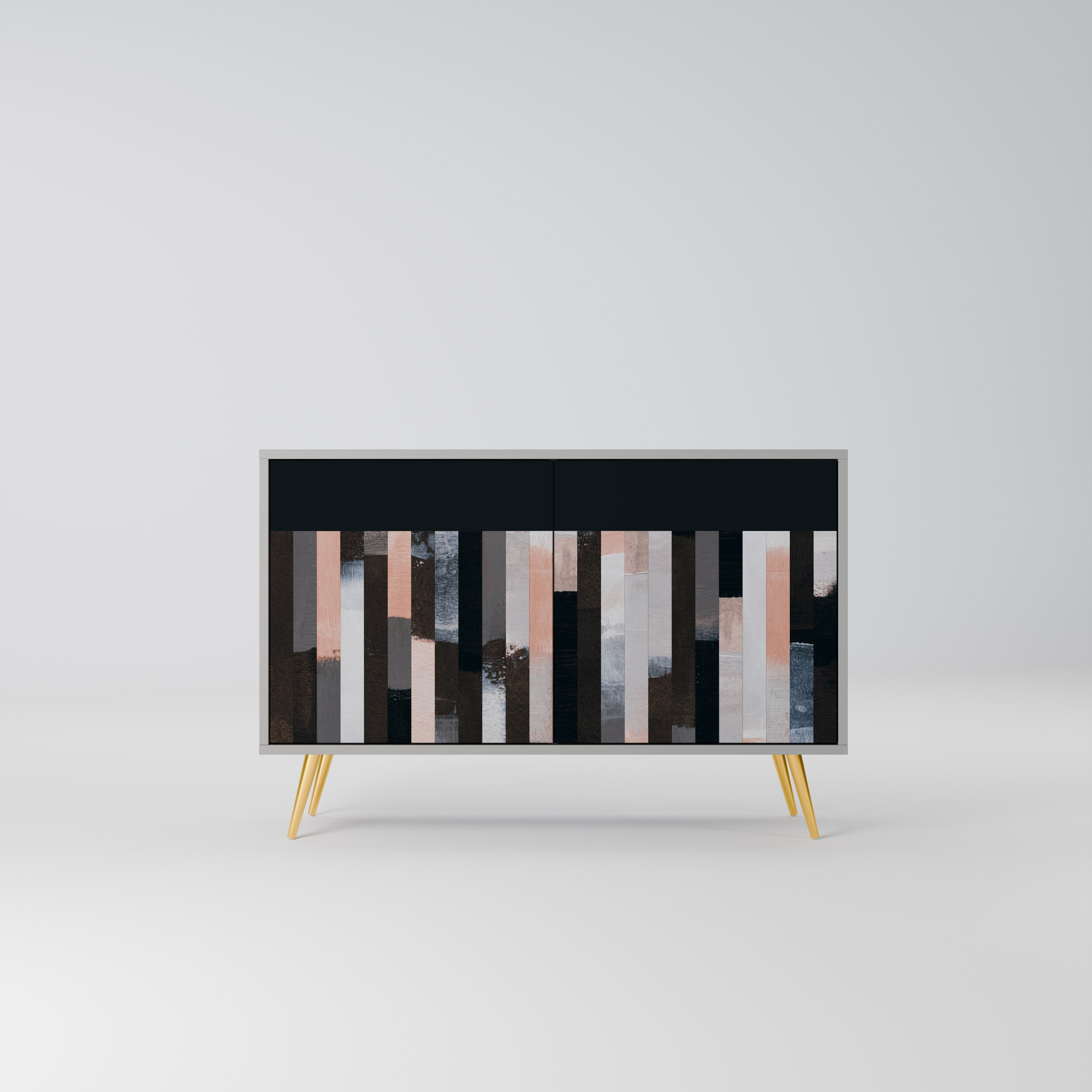 COLLAGE OF RECTANGLES Sideboard mit 2 Türen in Grau