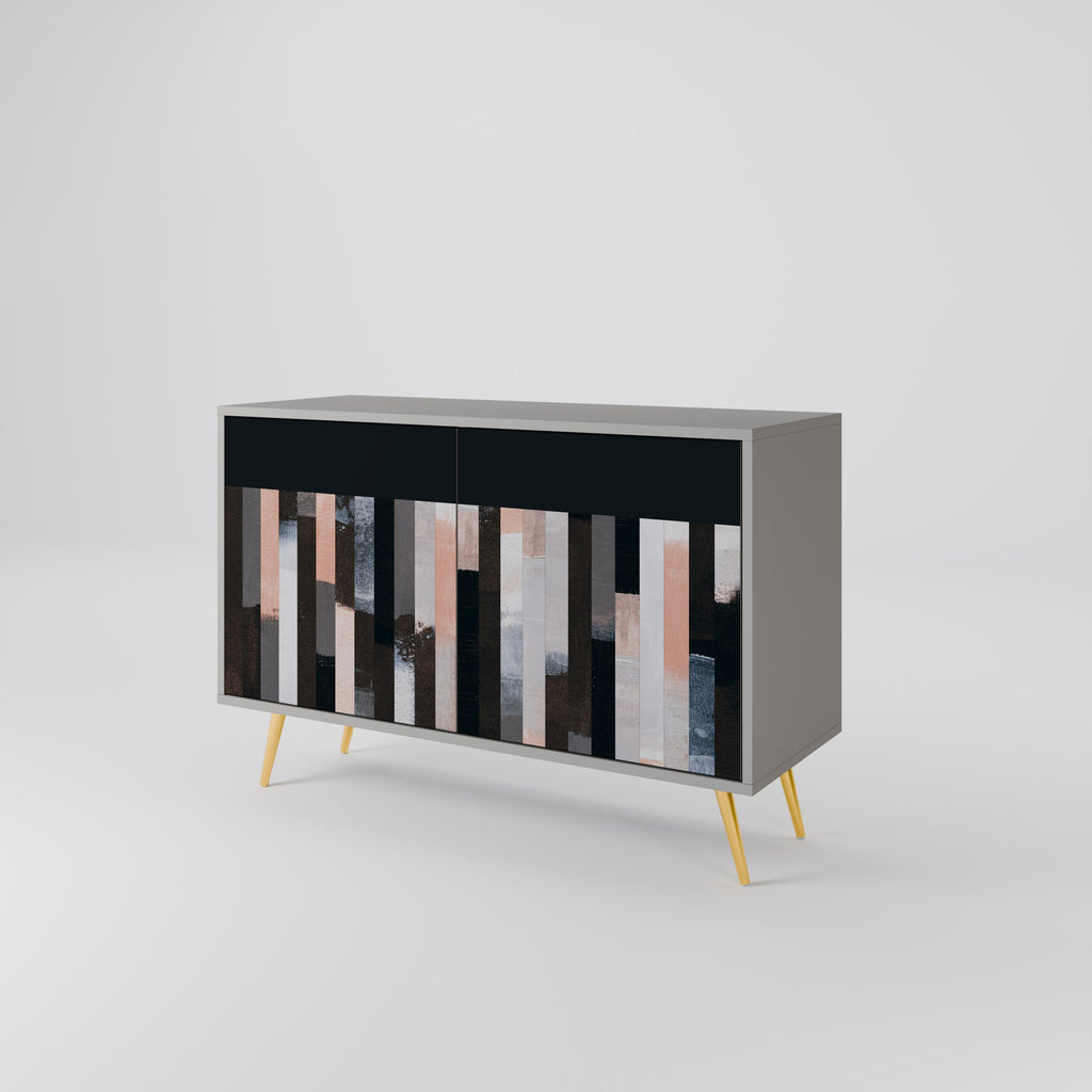 COLLAGE OF RECTANGLES Sideboard mit 2 Türen in Grau