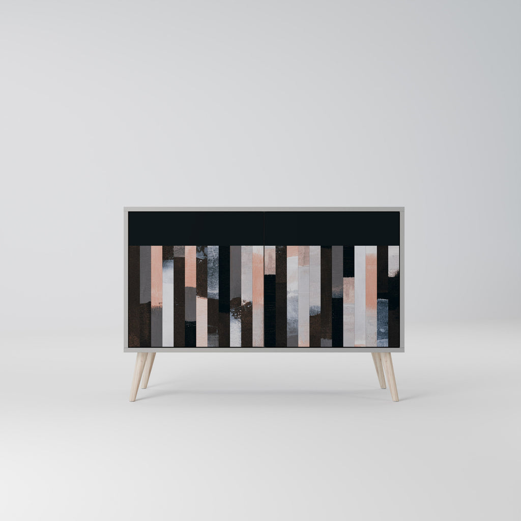 COLLAGE OF RECTANGLES Sideboard mit 2 Türen in Grau