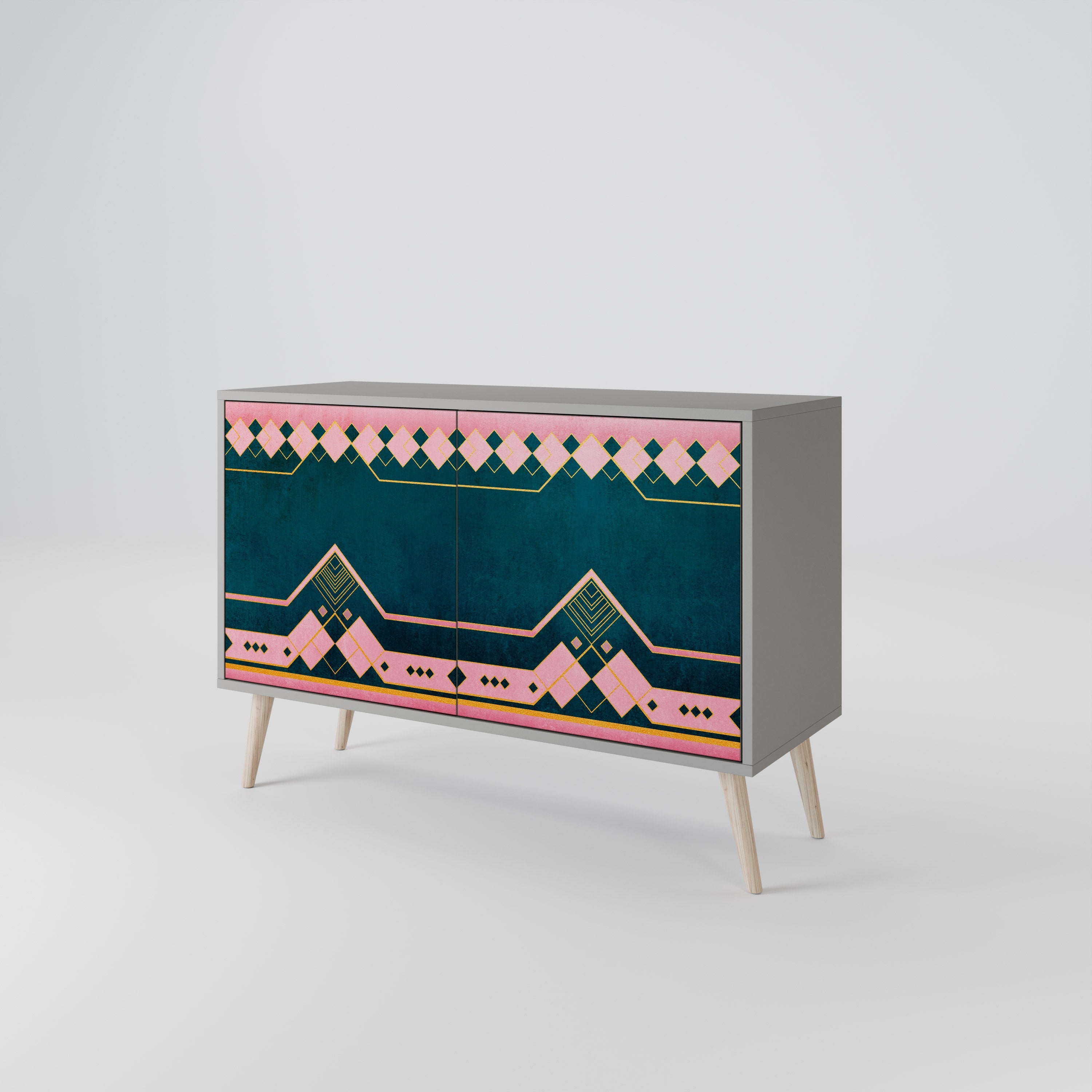 ROYAL COMPOSITION Sideboard mit 2 Türen in Grau