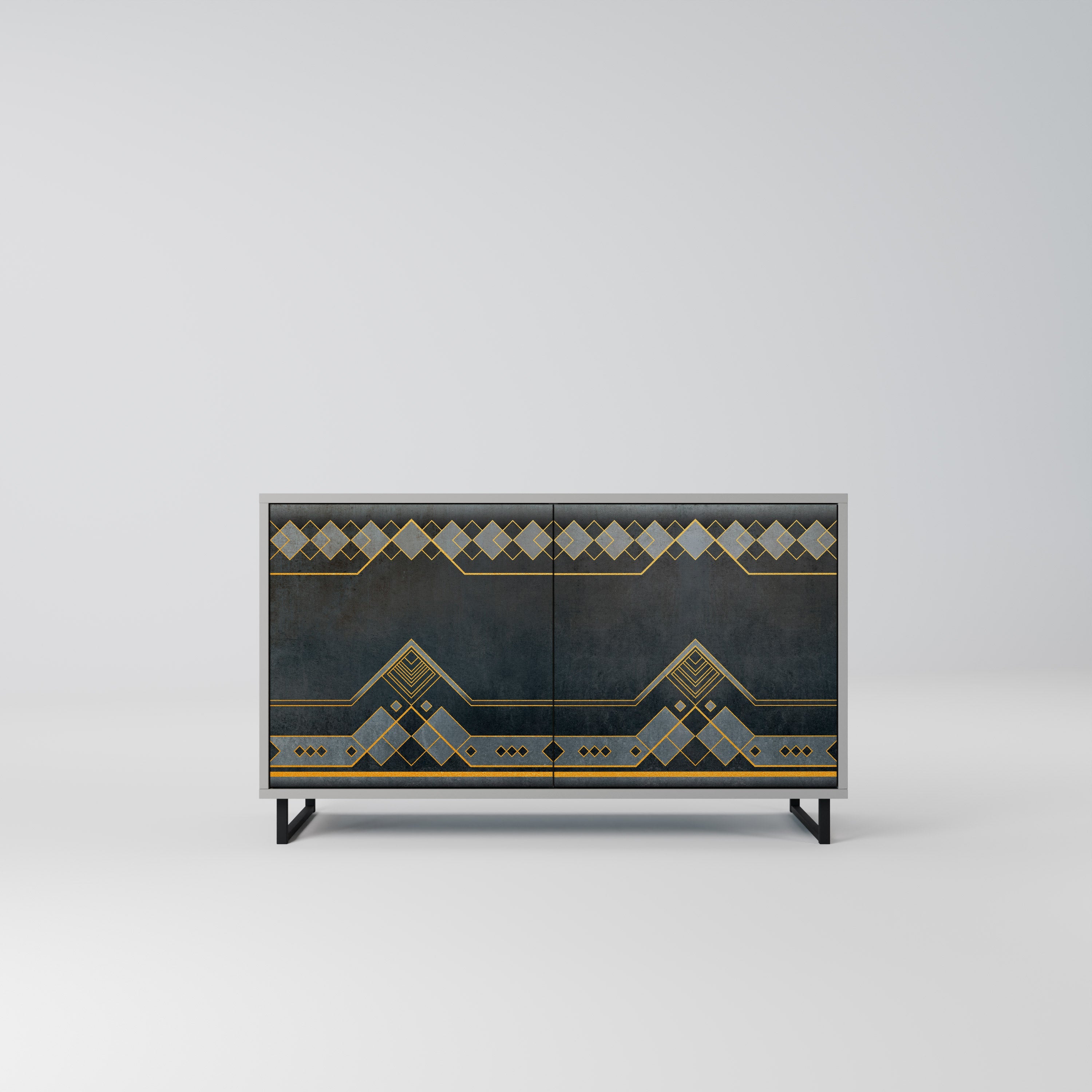ROYAL ORDINARINESS Sideboard mit 2 Türen in Grau