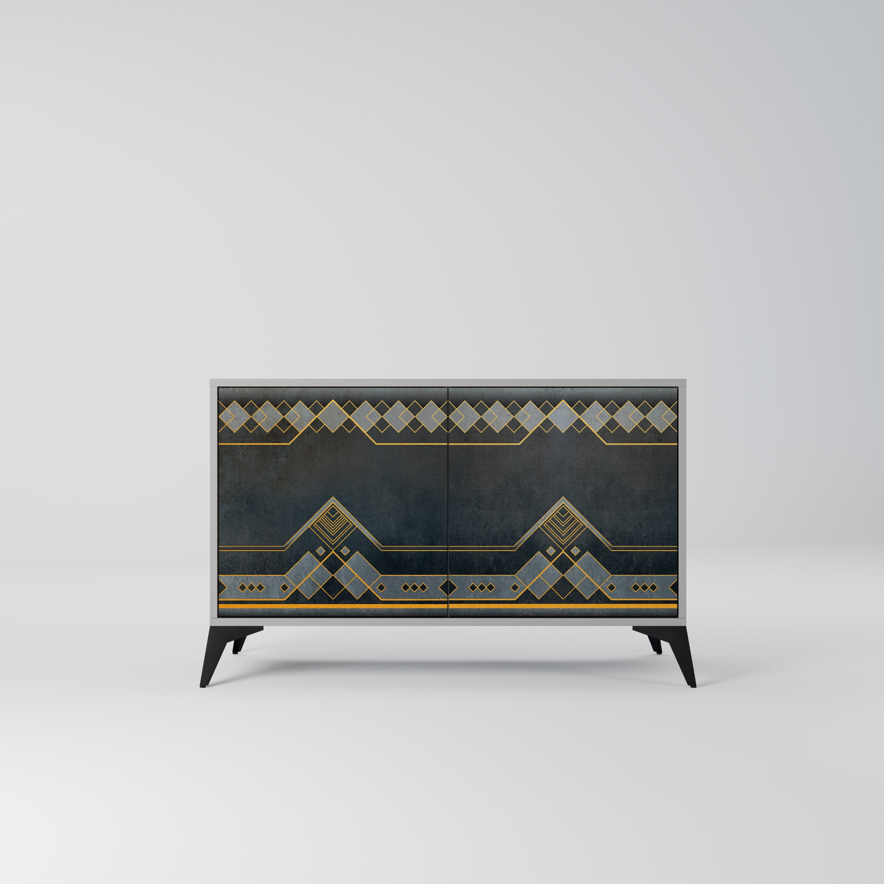 ROYAL ORDINARINESS Sideboard mit 2 Türen in Grau