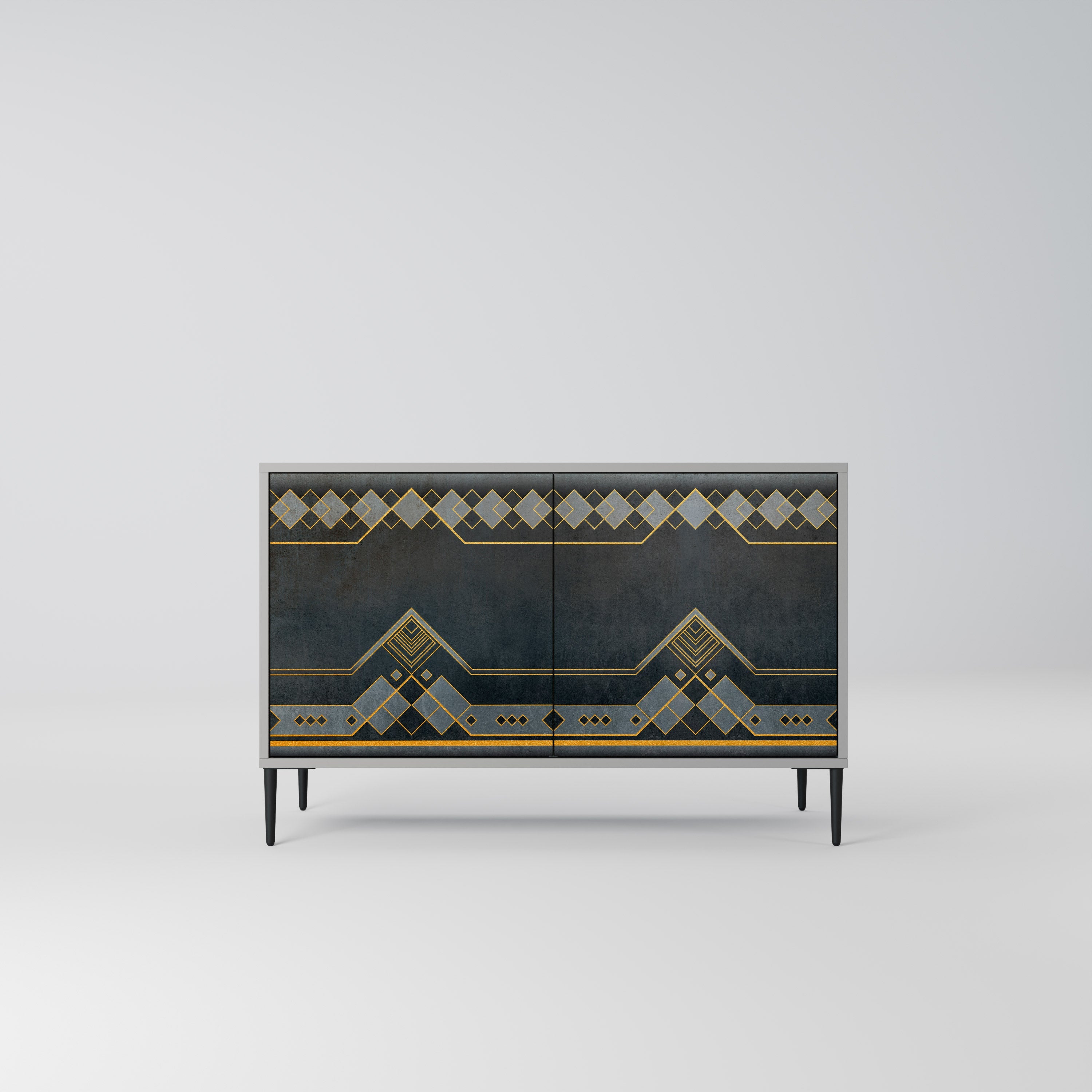 ROYAL ORDINARINESS Sideboard mit 2 Türen in Grau