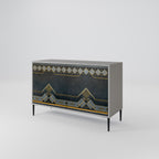 ROYAL ORDINARINESS Sideboard mit 2 Türen in Grau