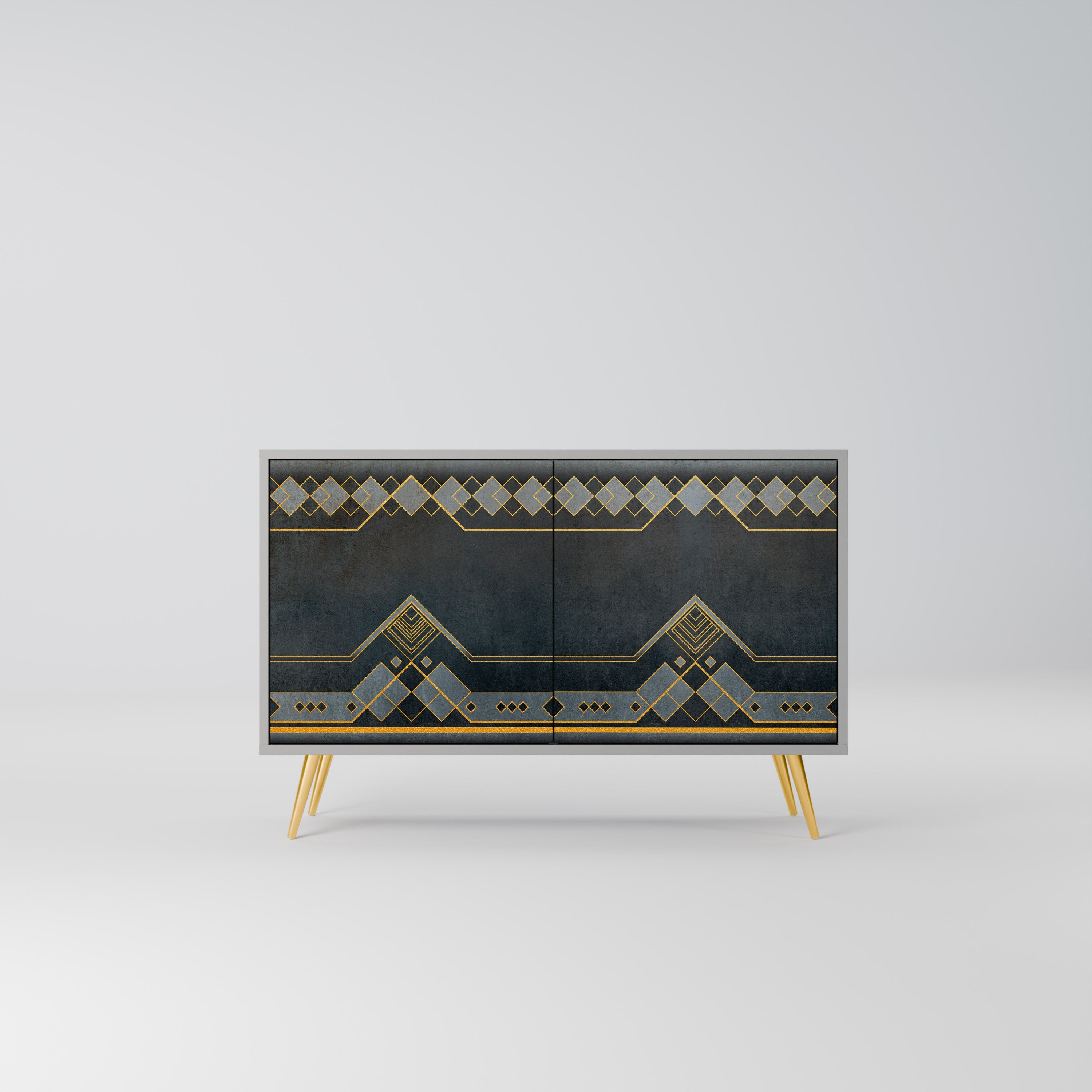 ROYAL ORDINARINESS Sideboard mit 2 Türen in Grau
