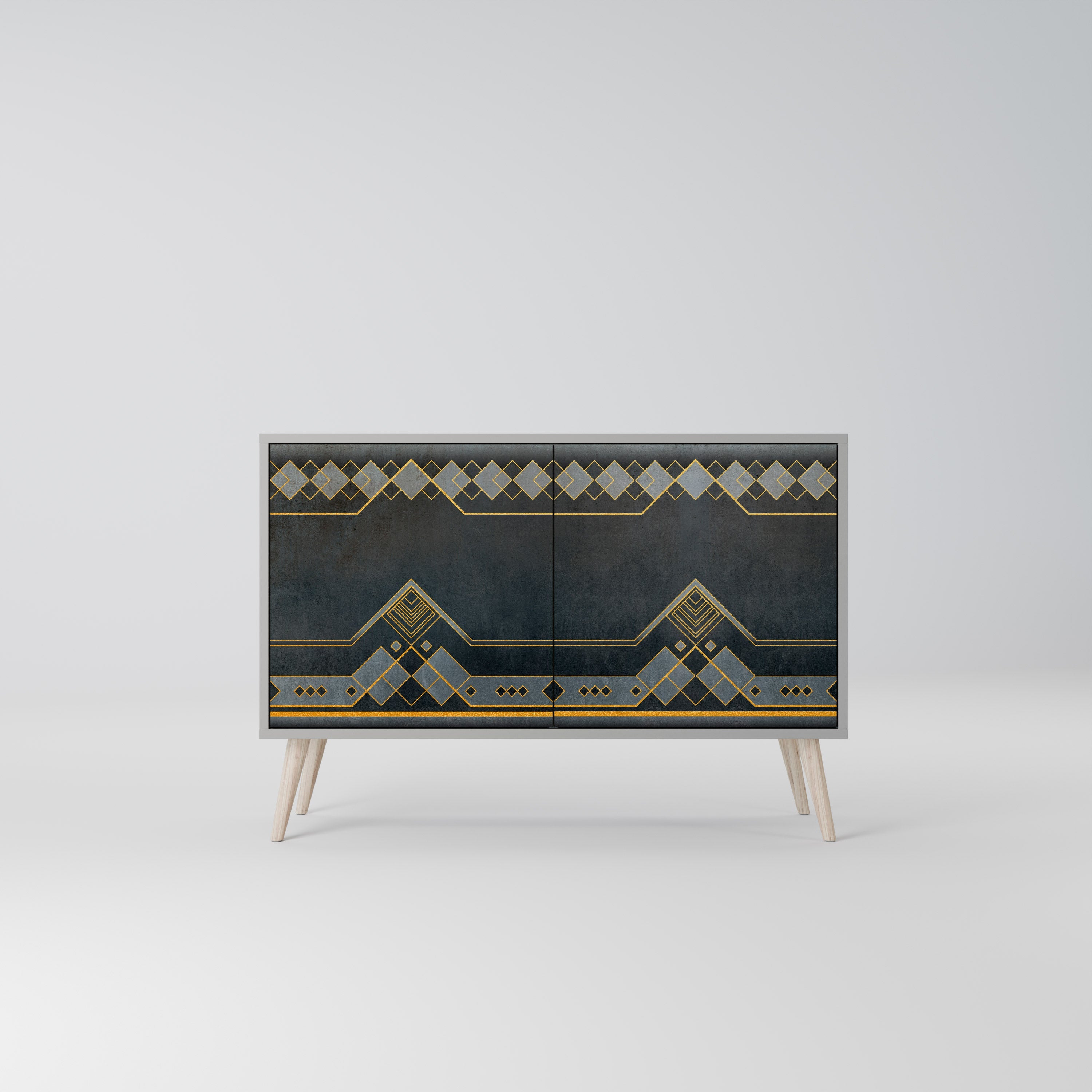 ROYAL ORDINARINESS Sideboard mit 2 Türen in Grau