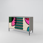GEOMETRIC RHAPSODY Sideboard mit 2 Türen in Grau