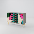 GEOMETRIC RHAPSODY Sideboard mit 2 Türen in Grau