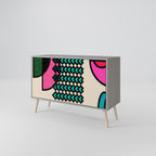 GEOMETRIC RHAPSODY Sideboard mit 2 Türen in Grau