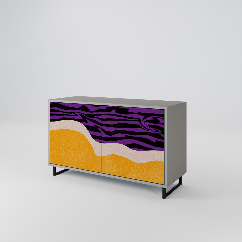 INDEPENDENT BORDER Sideboard mit 2 Türen in Grau