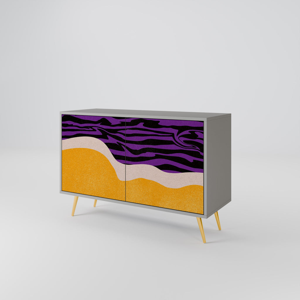 INDEPENDENT BORDER Sideboard mit 2 Türen in Grau