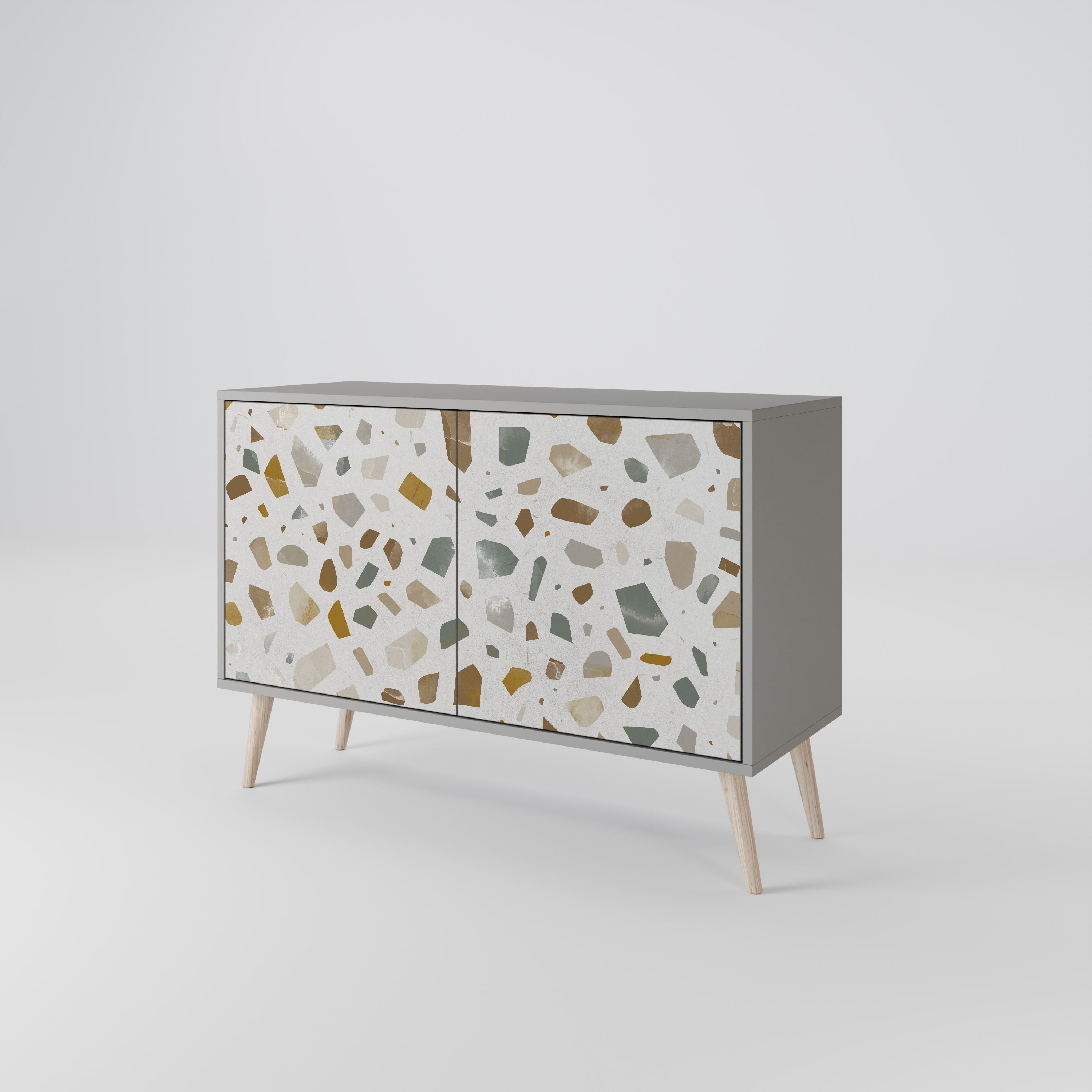 PIECES OF TOMORROW Sideboard mit 2 Türen in Grau