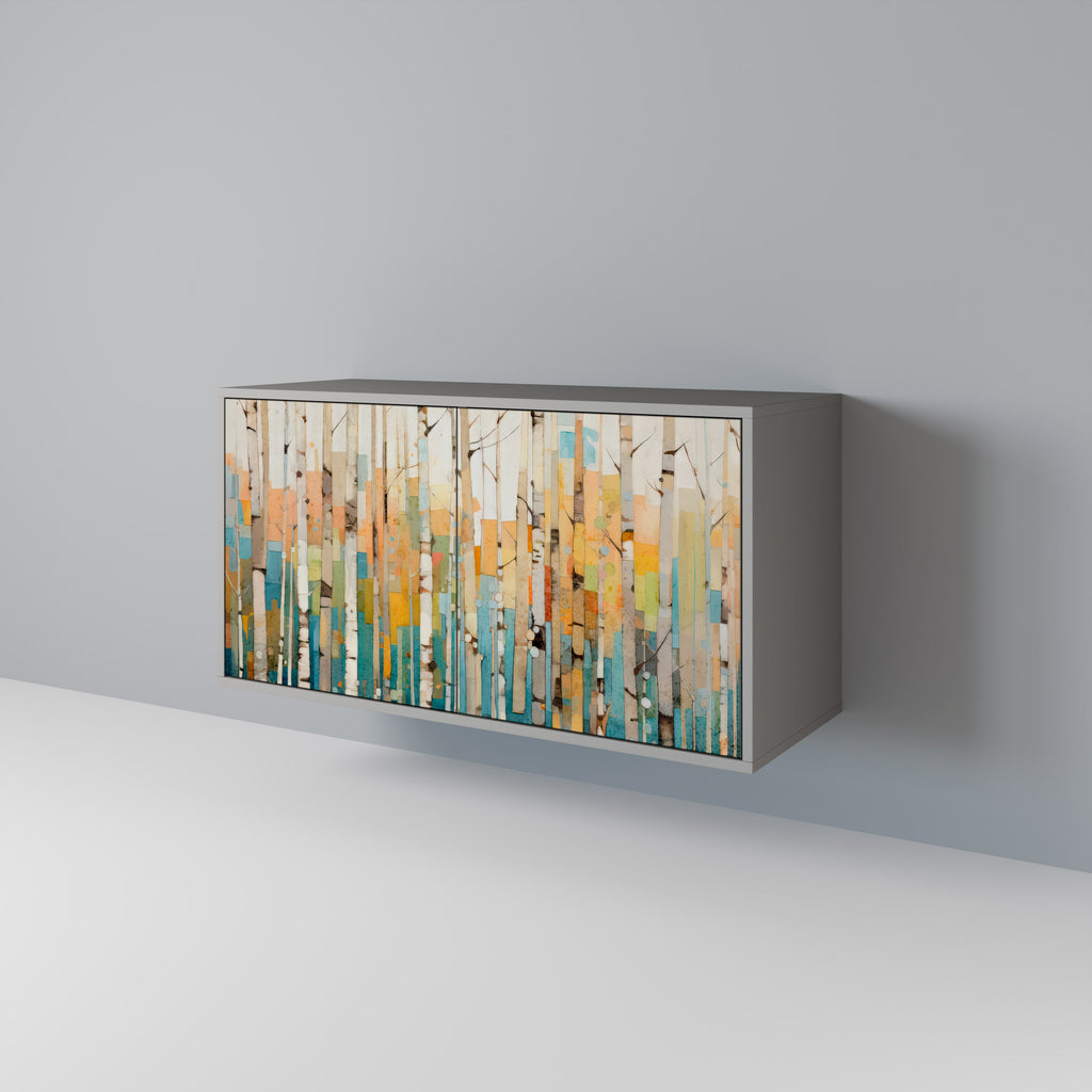 BIRCH KALEIDOSCOPE Sideboard mit 2 Türen in Grau