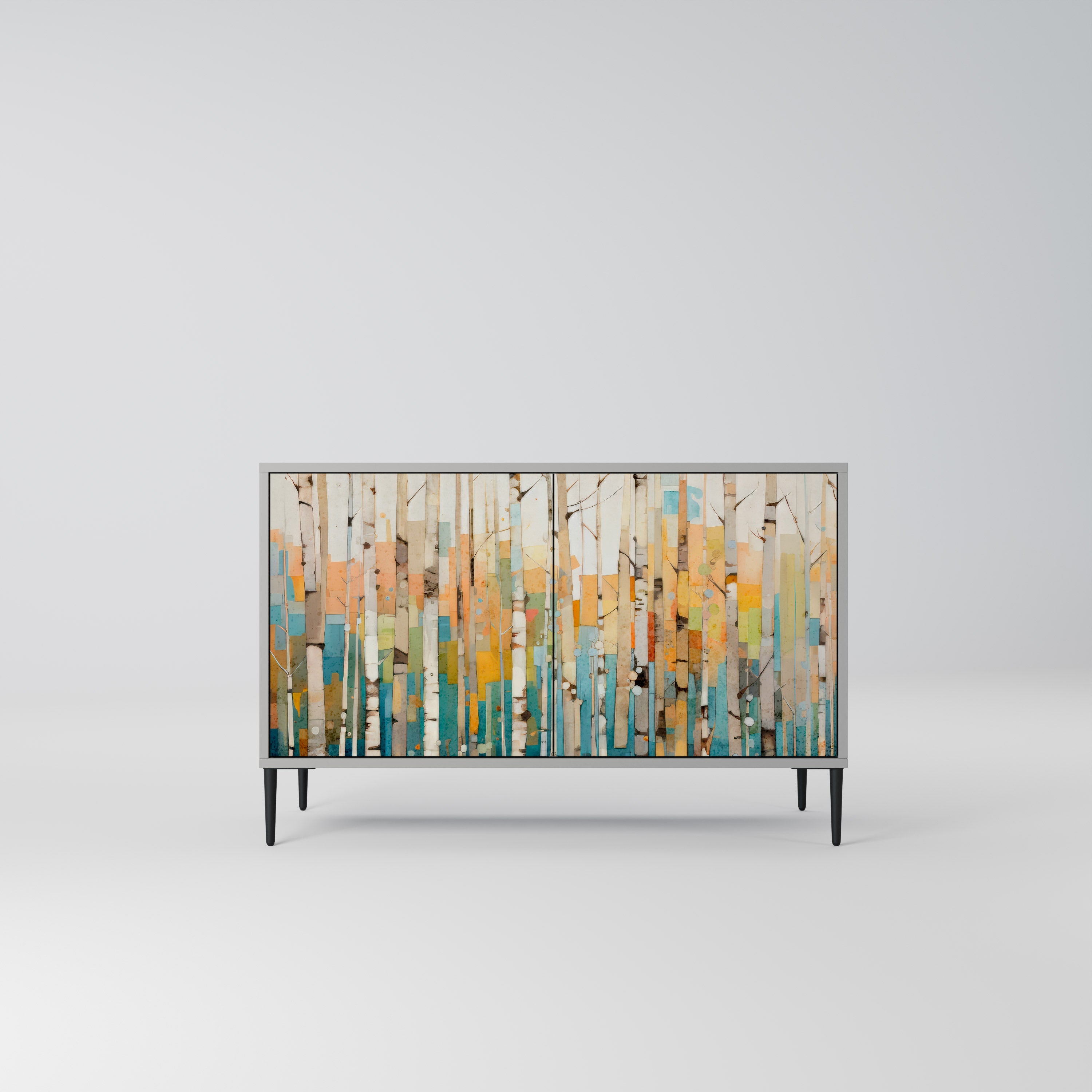 BIRCH KALEIDOSCOPE Sideboard mit 2 Türen in Grau
