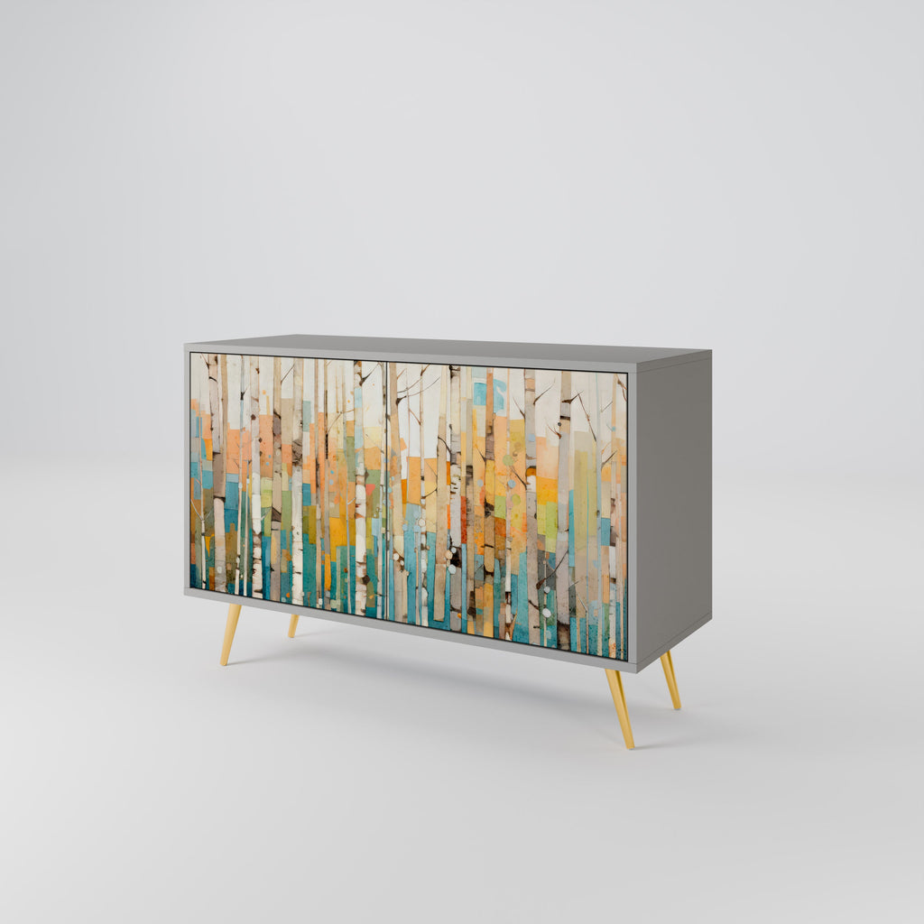 BIRCH KALEIDOSCOPE Sideboard mit 2 Türen in Grau