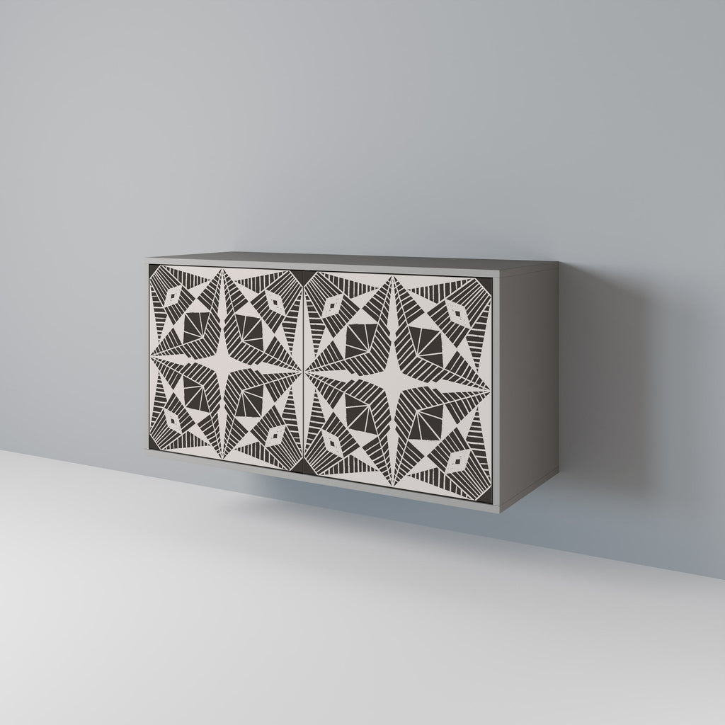 MONOCHROME NEXUS Sideboard mit 2 Türen in Grau