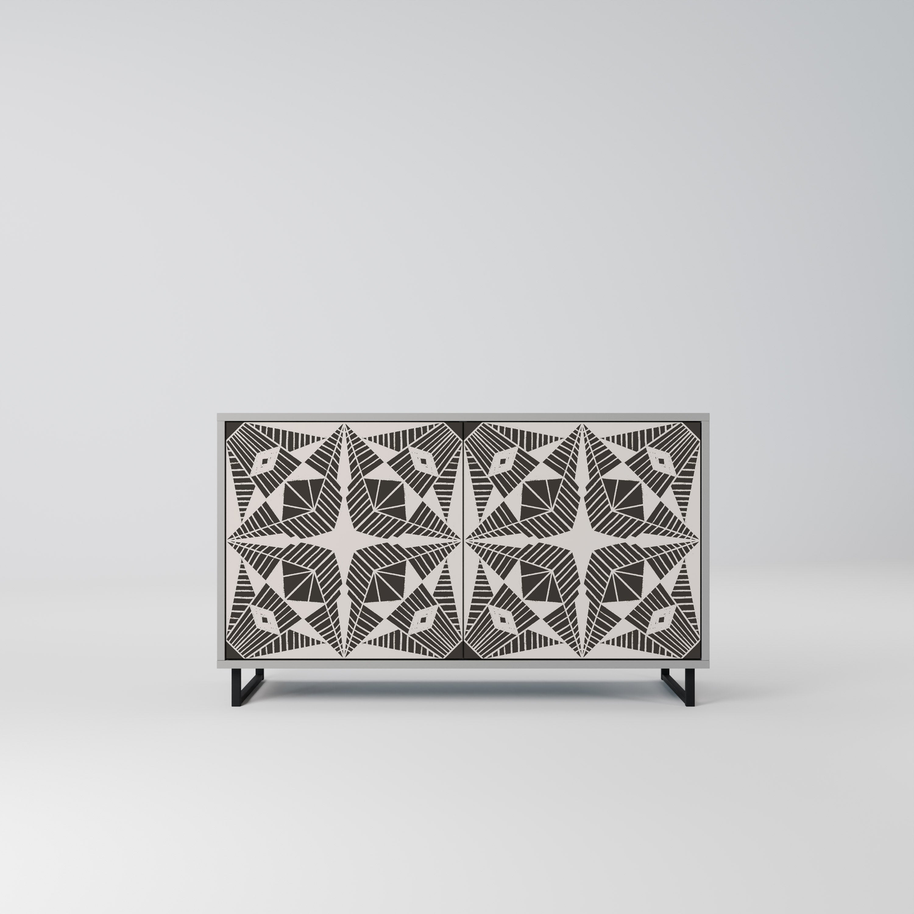 MONOCHROME NEXUS Sideboard mit 2 Türen in Grau