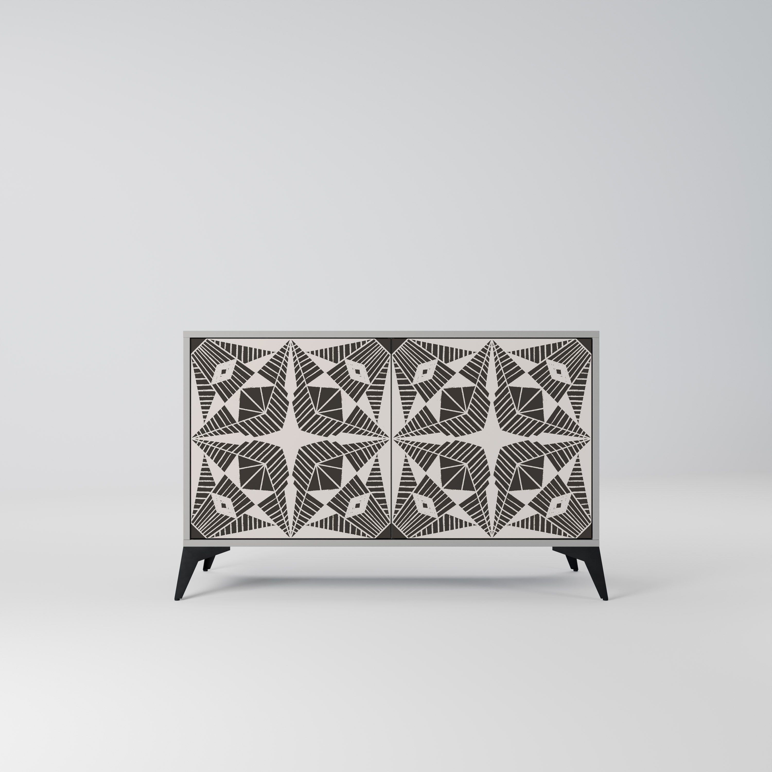 MONOCHROME NEXUS Sideboard mit 2 Türen in Grau