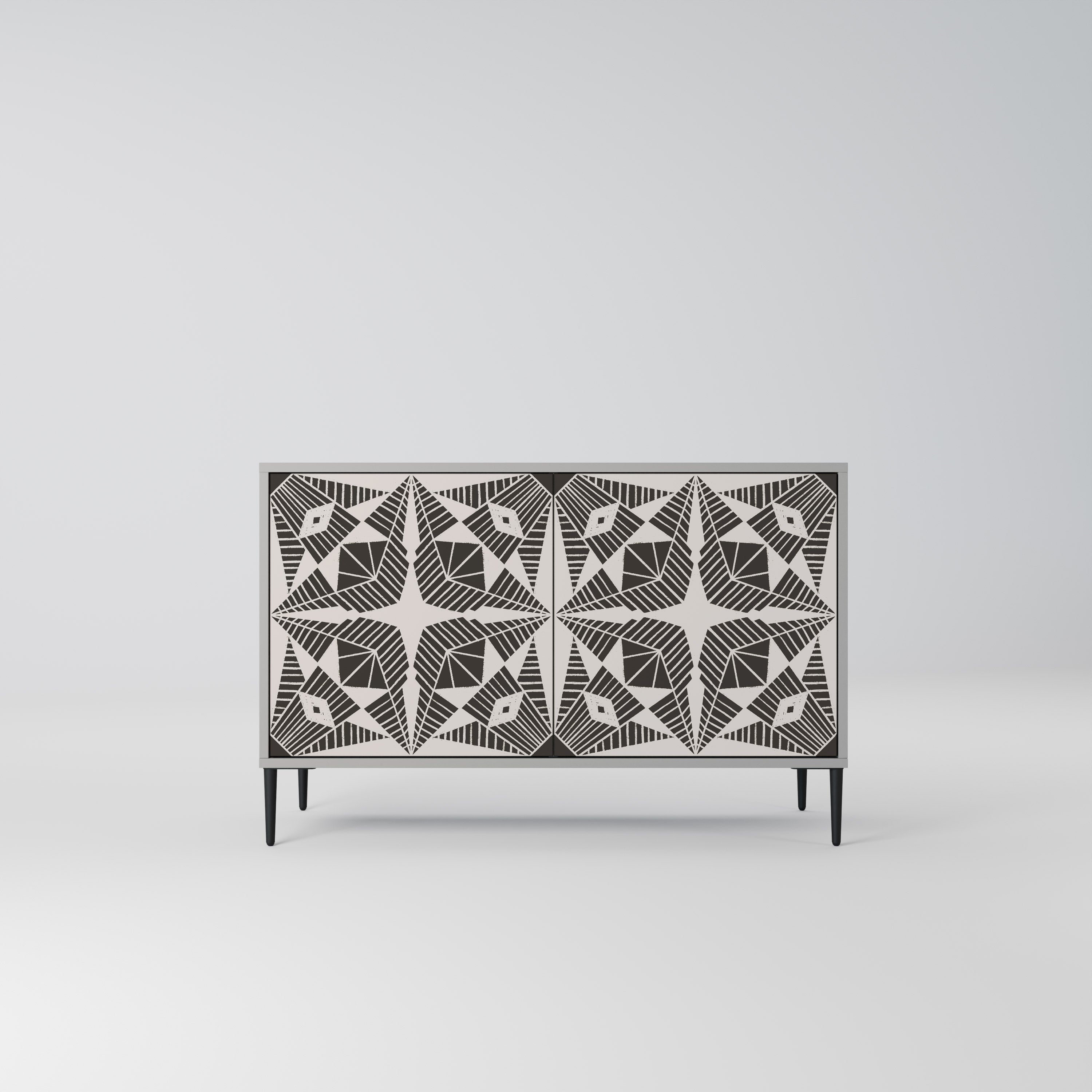 MONOCHROME NEXUS Sideboard mit 2 Türen in Grau