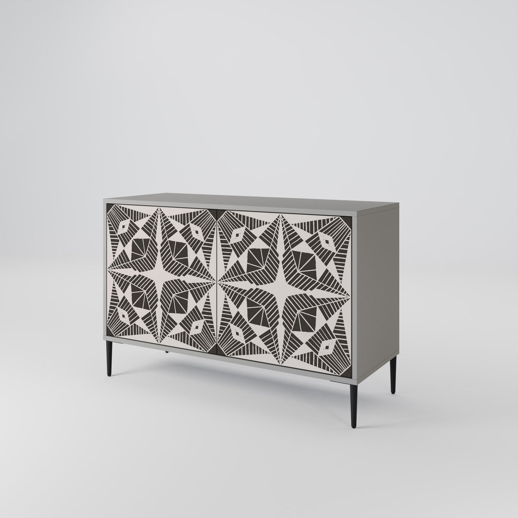 MONOCHROME NEXUS Sideboard mit 2 Türen in Grau