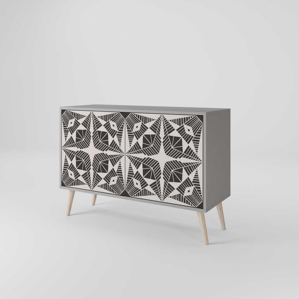 MONOCHROME NEXUS Sideboard mit 2 Türen in Grau