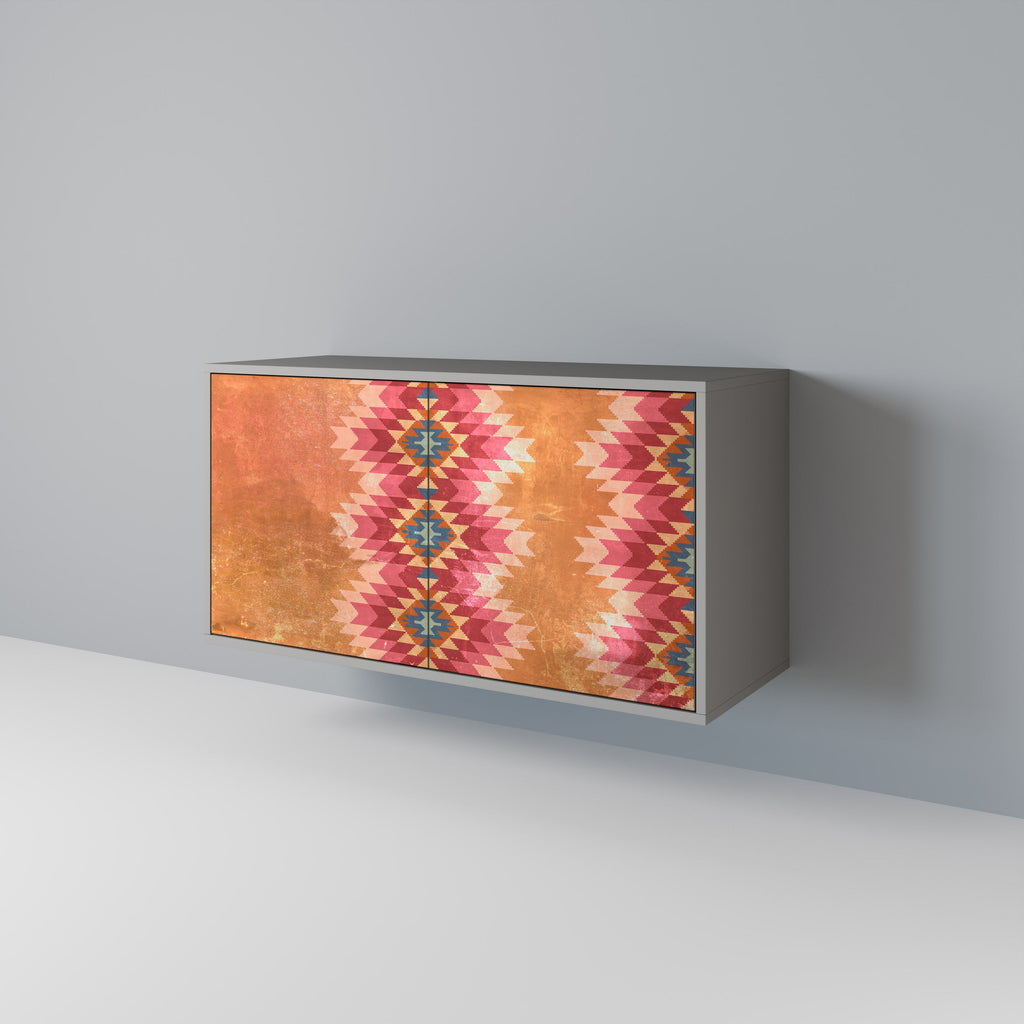 INDIAN FOLK Sideboard mit 2 Türen in Grau